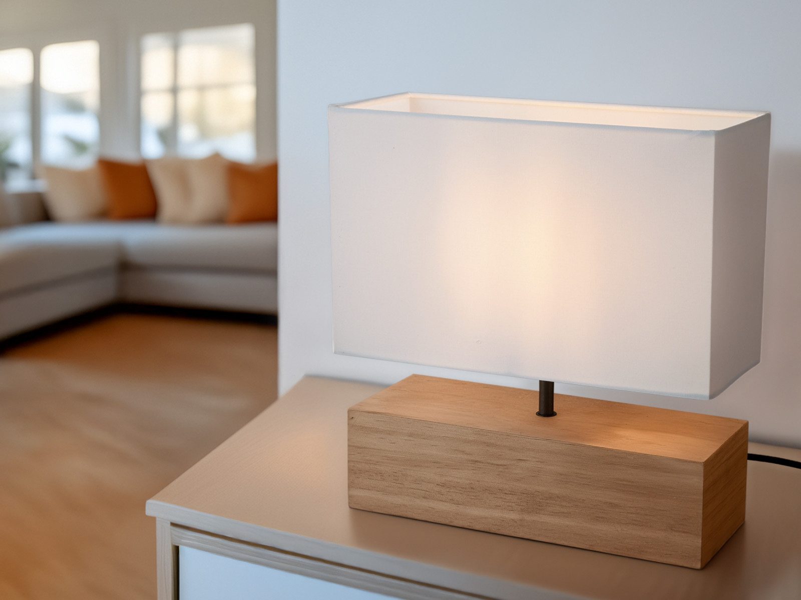 Reality Leuchten LED Nachttischlampe, LED wechselbar, Warmweiß, mit Holz-fu günstig online kaufen