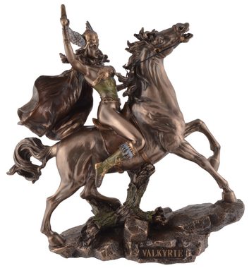 Vogler direct Gmbh Dekofigur Walküre auf Pferd mit Schwert - bronziert und coloriert by Veronese, Coloriert, bronziert, by Veronese, LxBxH ca. 27x11x28 cm