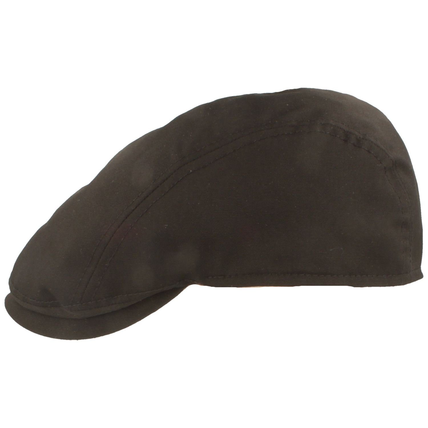 Breiter Schiebermütze Flatcap 500 schwarz 50 mit Sommer UV-Schutz