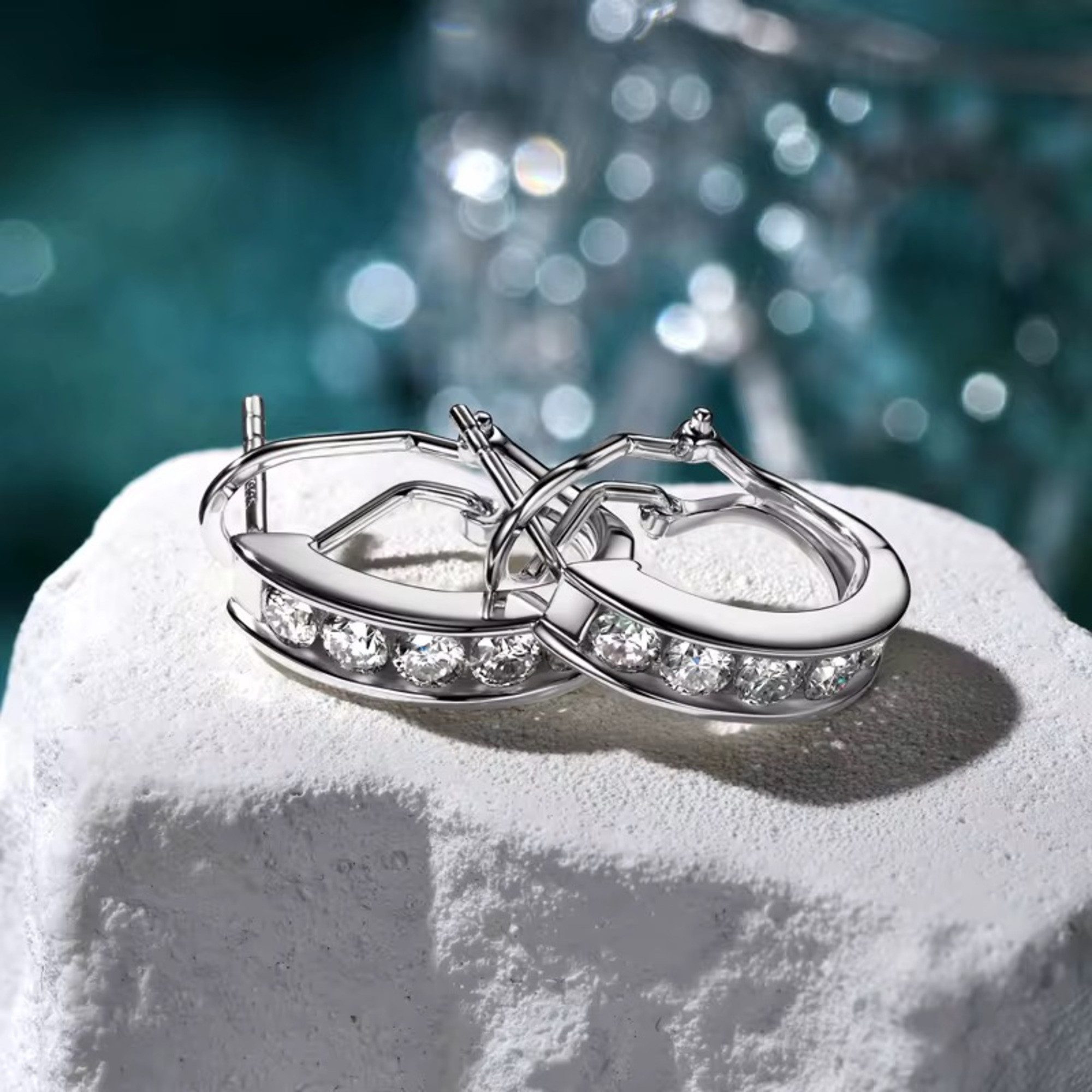 ROUGEMONT Paar Creolen Funkelnde Moissanit Creolen mit Echtheitszertifikat günstig online kaufen