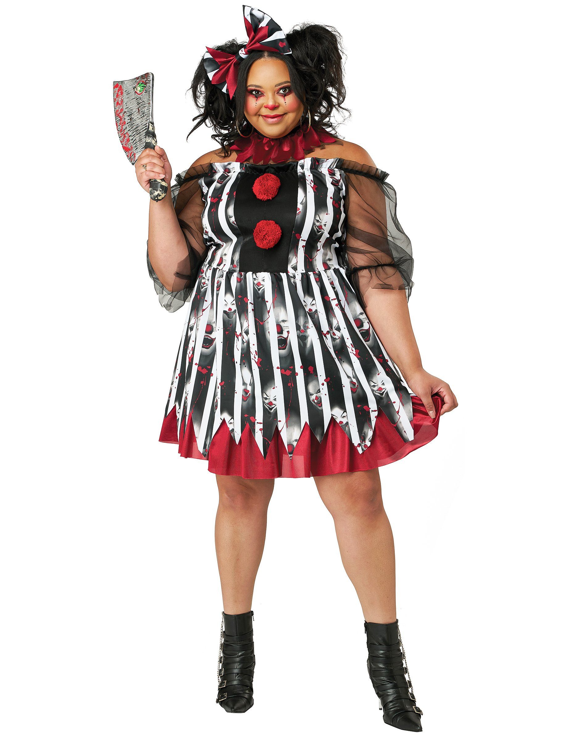 California Costumes Kostüm Plus Size Kostüm - Verrückter Clown, Damen