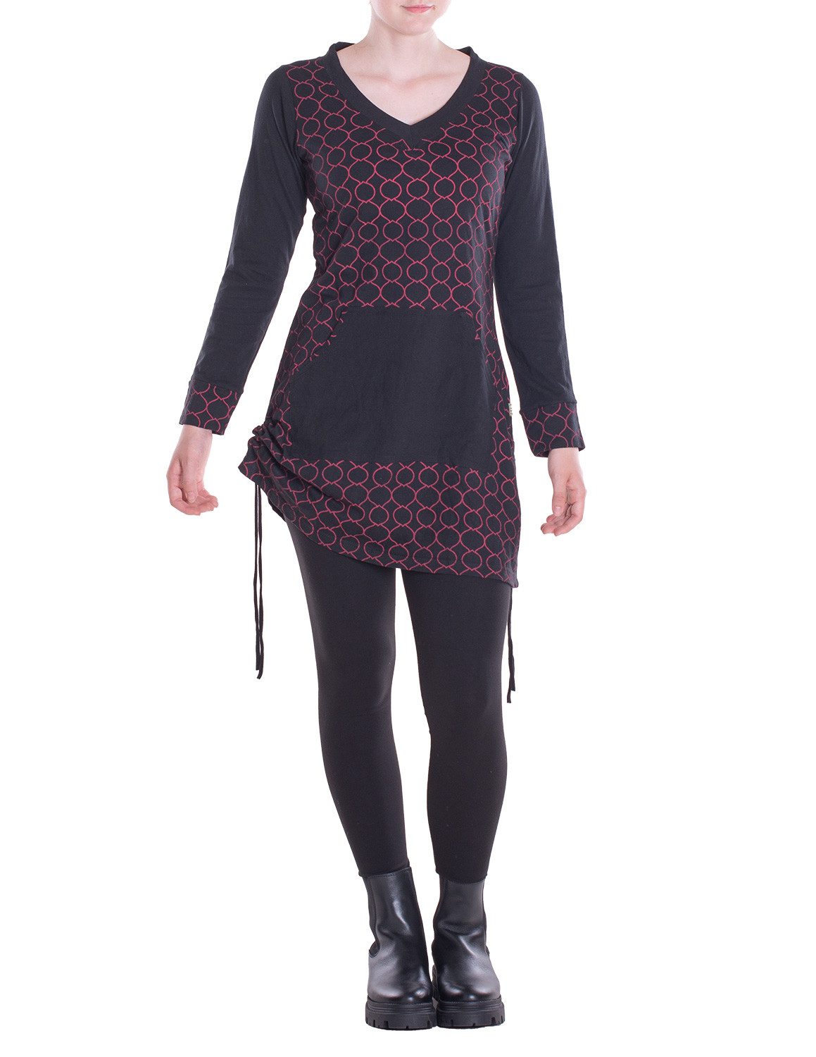 Vishes Langarmshirt Leichtes Langarmshirt-Kleid Kurze Damen Kleider Langarm günstig online kaufen