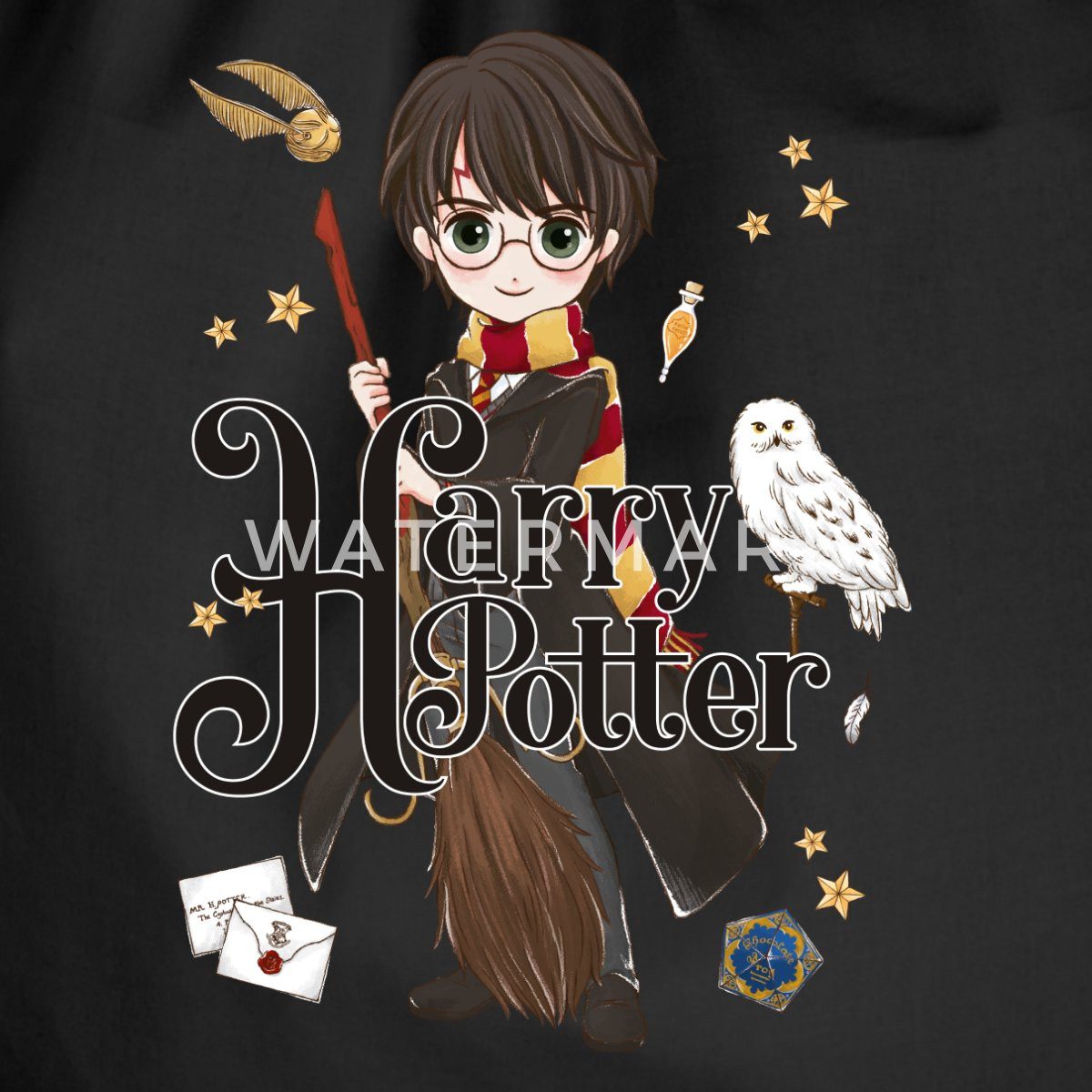 Spreadshirt Turnbeutel Harry Potter Elemente Turnbeutel (1-tlg)