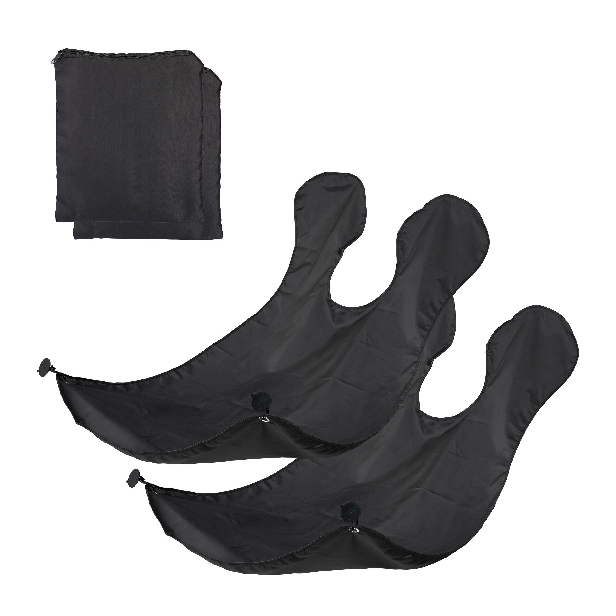 relaxdays Umhängeschürze Bartschürze mit Saugnäpfen 2er Set