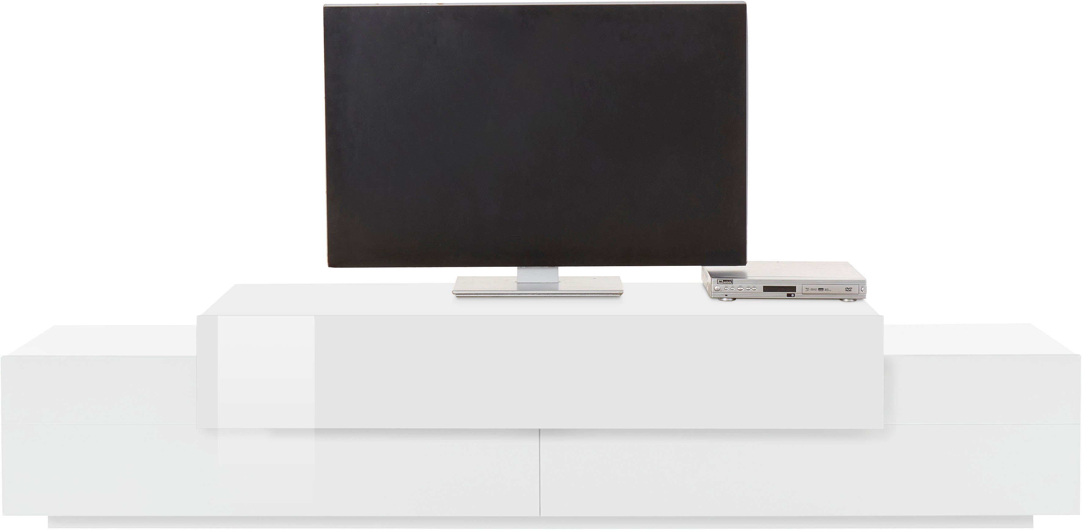Home affaire Lowboard Coro,Lowboard,TV-Kommode,TV-Möbel,TV-Bank, mit 3 Klappen, (B/T/H) 240x45x51,6 cm
