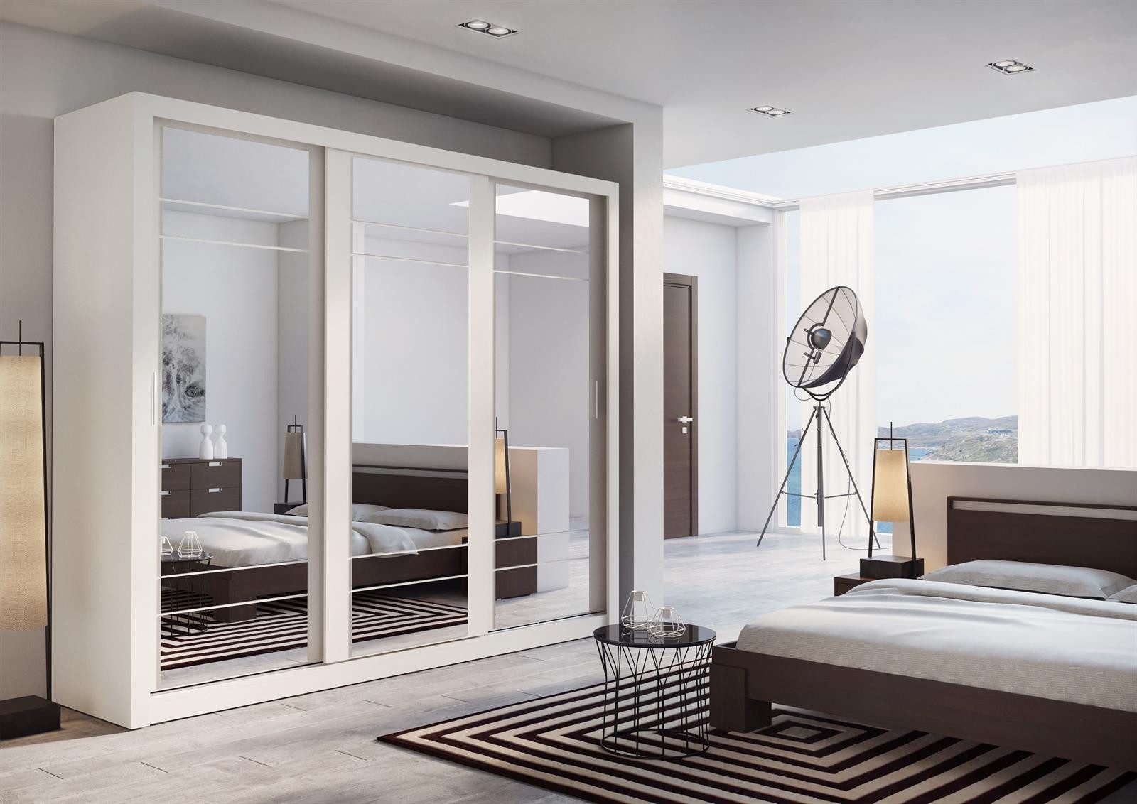 Compleo Kleiderschrank ARTI 02 mit 2 Aufhänger, 3-türig, Schwebetürenschran günstig online kaufen