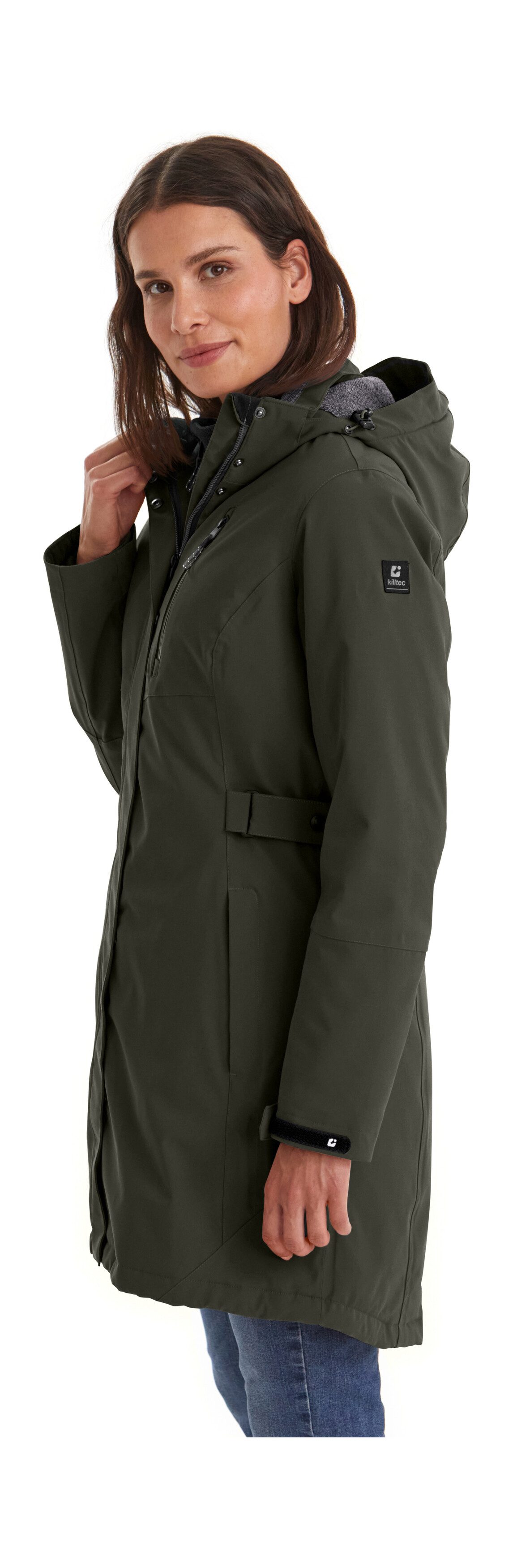Killtec Parka KOW 165 WMN PRK Wasser- und winddichter Parka mit Teddyfleece und abnehmbarer Kapuze