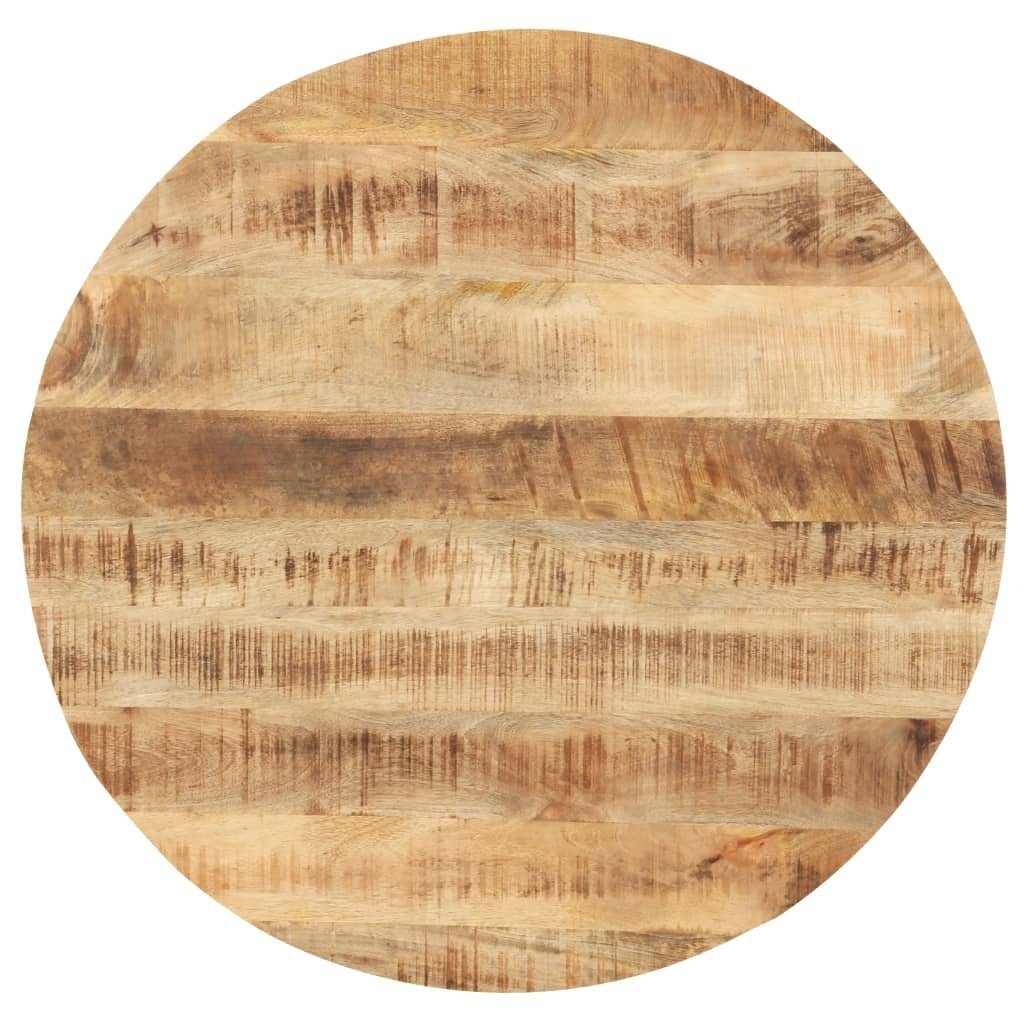 furnicato Tischplatte Massivholz Mango Rund 25-27 mm 80 cm (1 St)