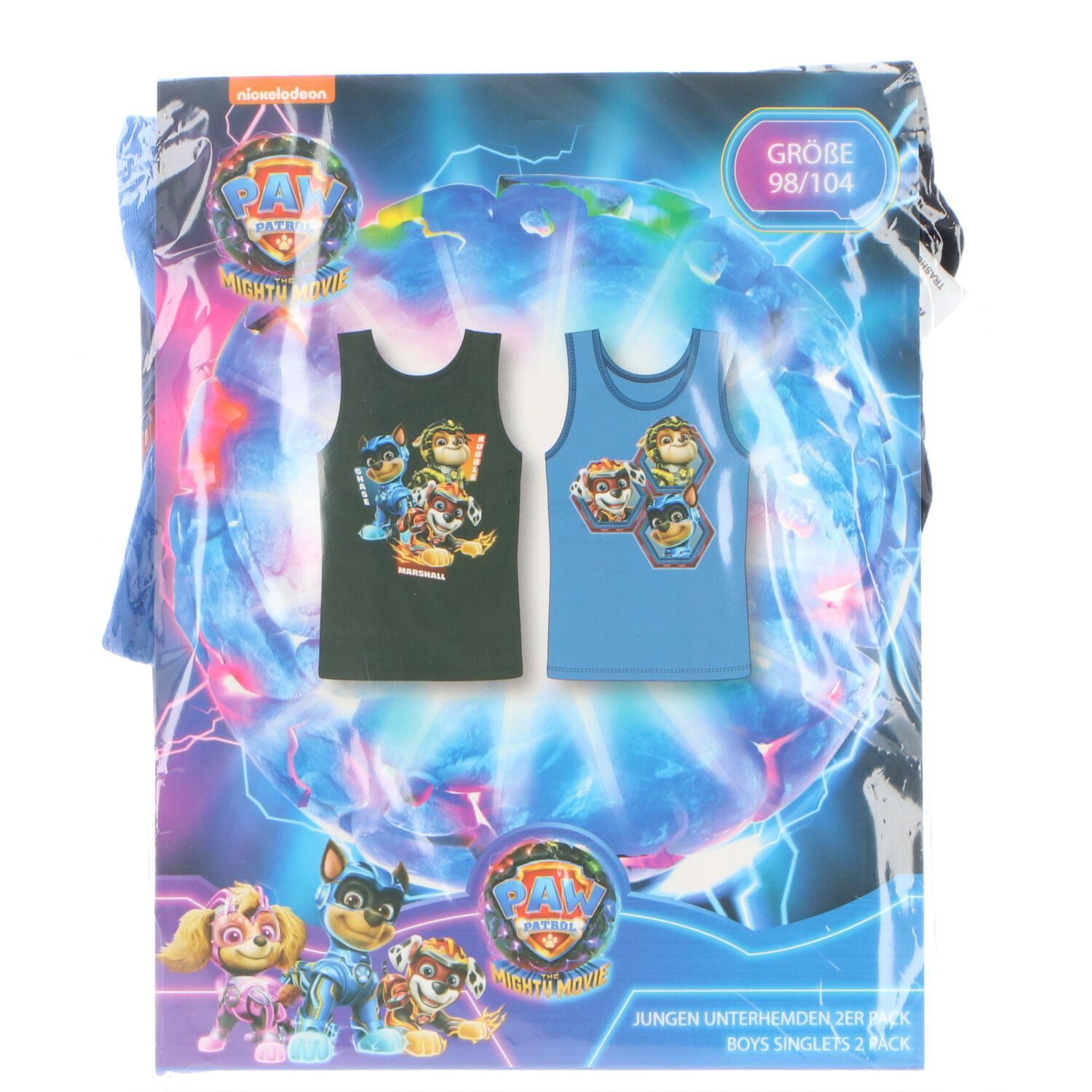 PAW PATROL Unterhemd Paw Patrol Unterhemd Shirt 2er Pack 100% Baumwolle Unterwäsche