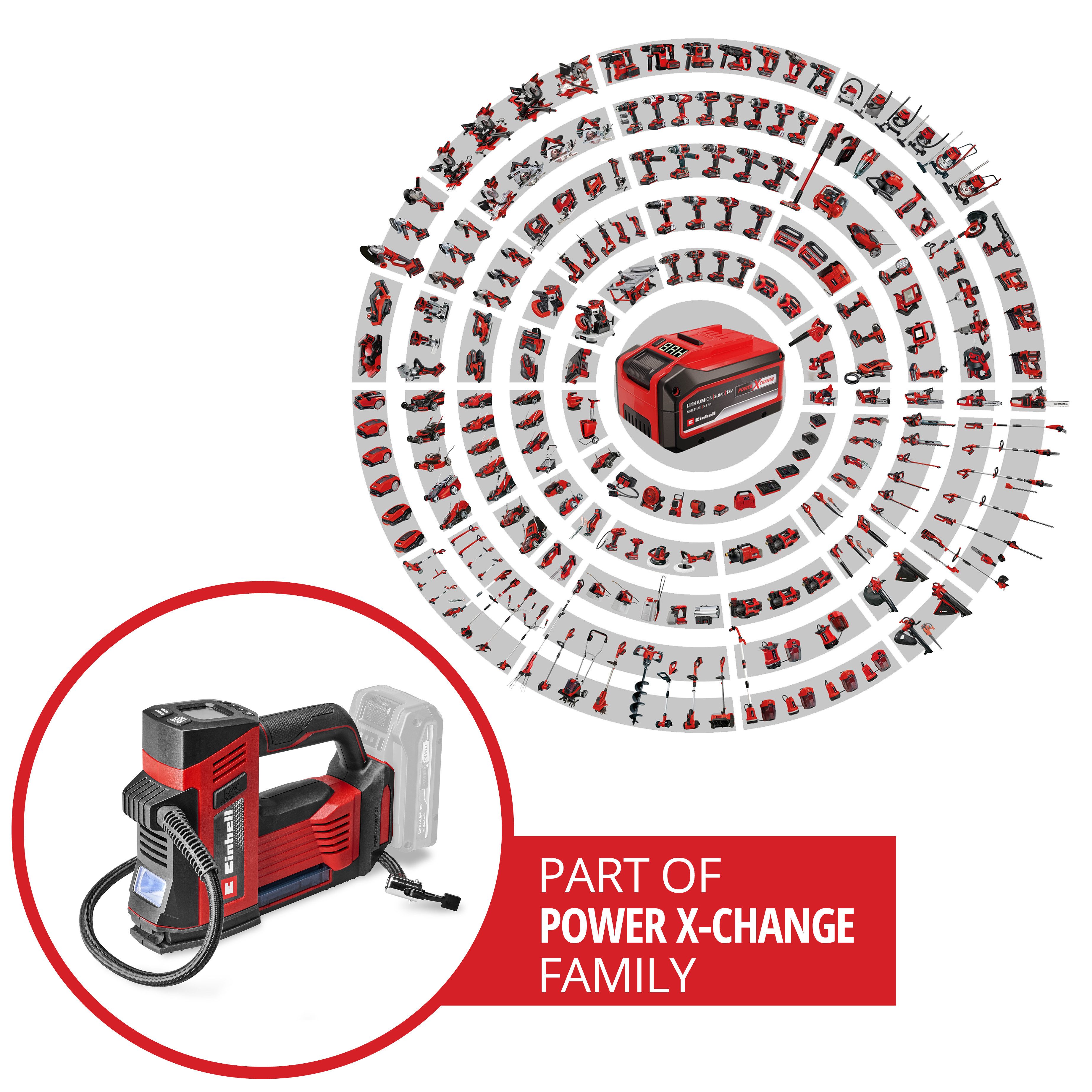 Einhell Akku-Handkompressor CE-CC 18/23 D Li-Solo, max. 11 bar, ohne Akku, ohne Ladegerät