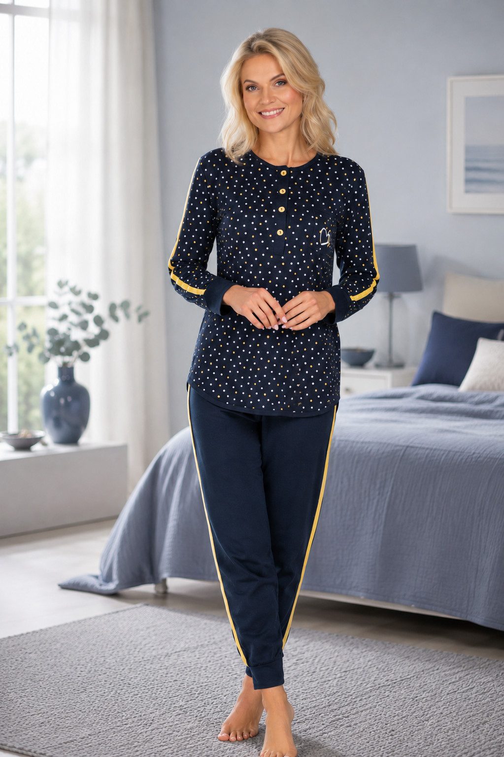 Consult-Tex Pyjama DW727 (Packung) Aus reiner Baumwolle-Jersey Qualität