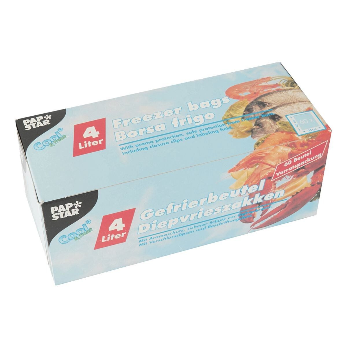 PAPSTAR Gefrierbeutel QuickSnap, 4 Liter