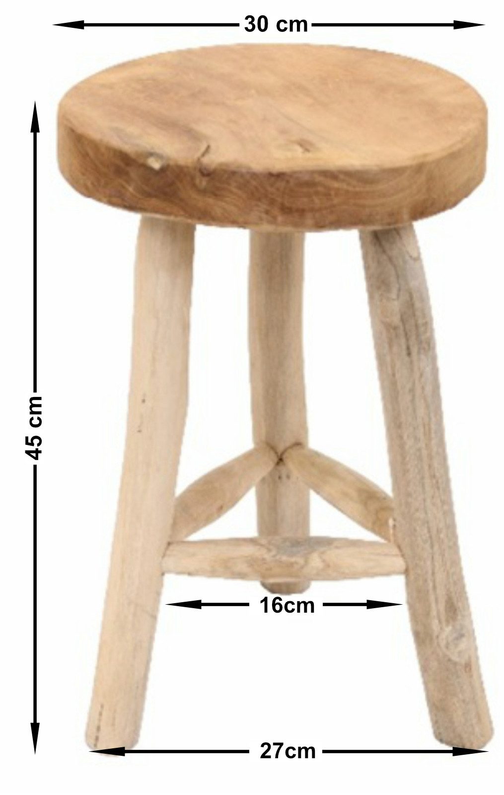 Van der Leeden Blumenhocker Holzhocker Teakholz günstig online kaufen