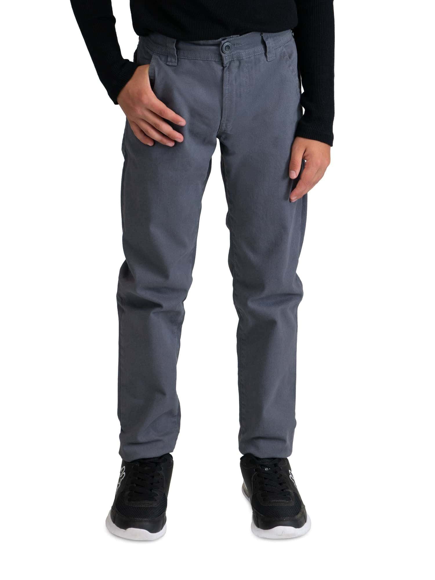 Grau Gummibund (1-tlg) Gummizug mit Chinohose BEZLIT verstellbarem mit 30315 Bund Chinohose Jungen