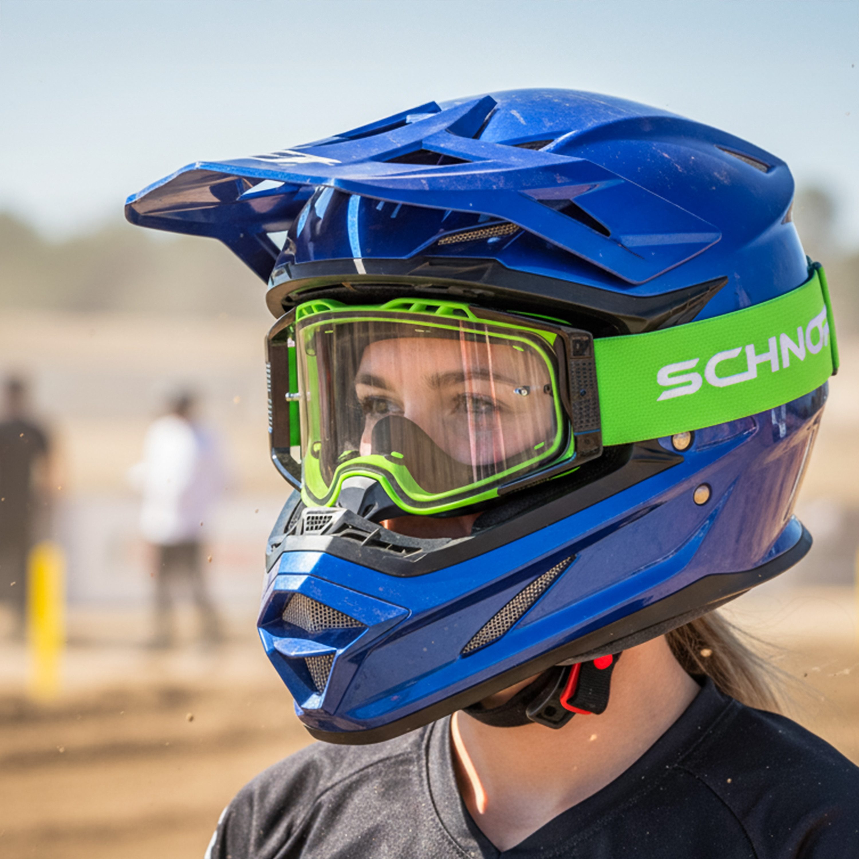 SCHNORR Sportbrille Schnorr MX Pro Motocross Brille Grün, Anti-Fog & Tear-Off/Roll-Off, (1-St), Tear-Off & Roll-Off kompatibel