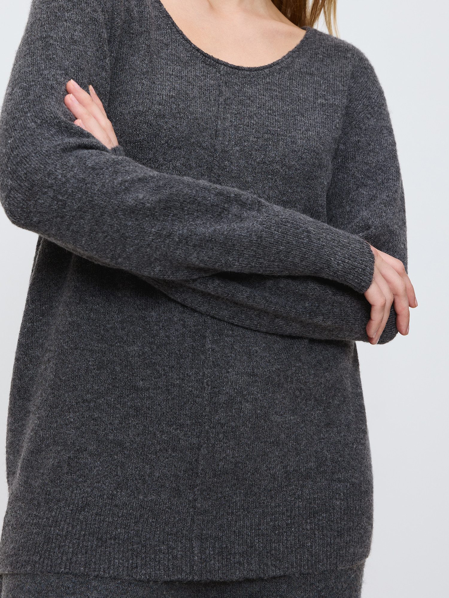Triumph Sweatshirt Amourette Cozy überschnittene Schulter - lockere Passform - gerippter Saum