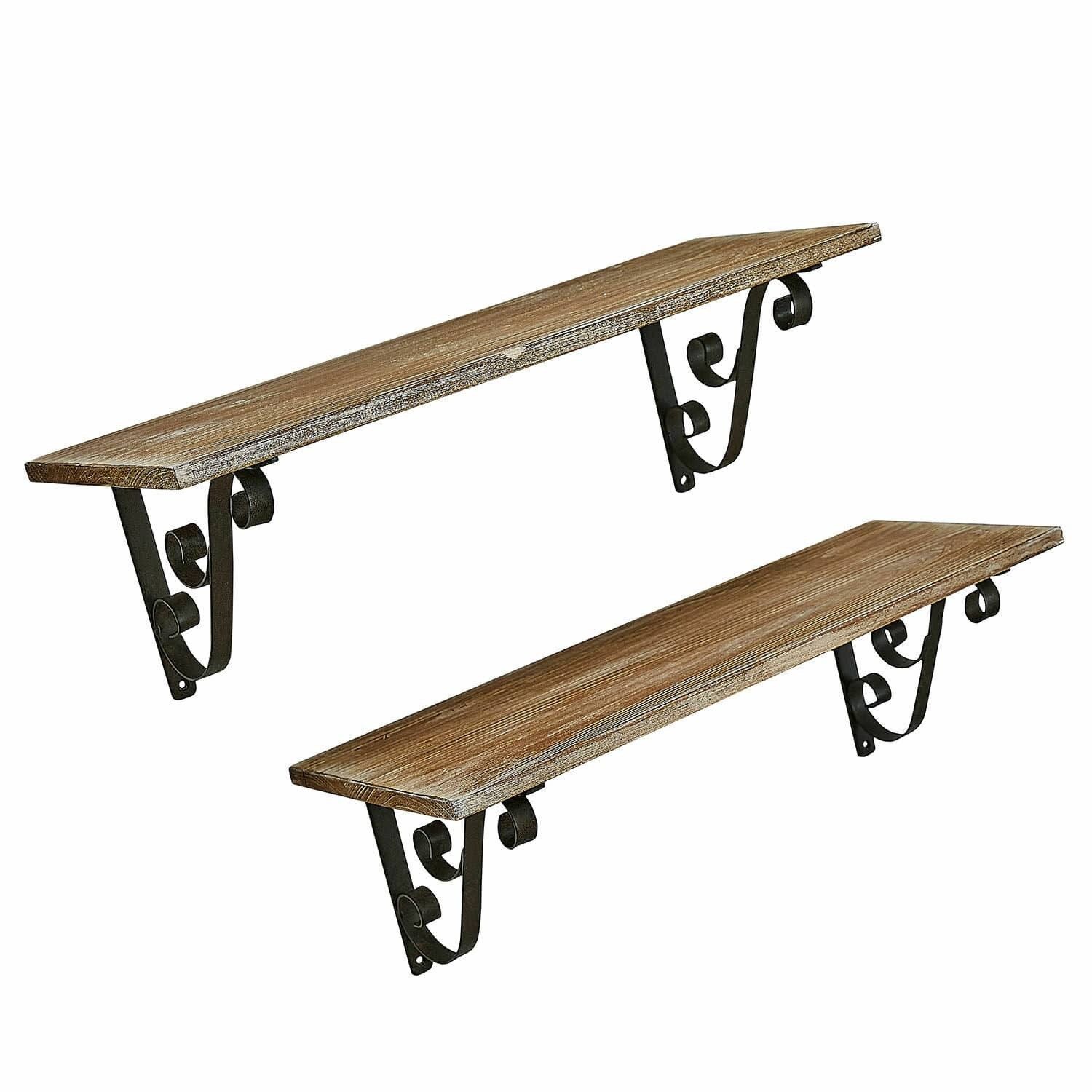 Mirabeau Wandregal Wandregal 2er Set Dravile antikbraun günstig online kaufen