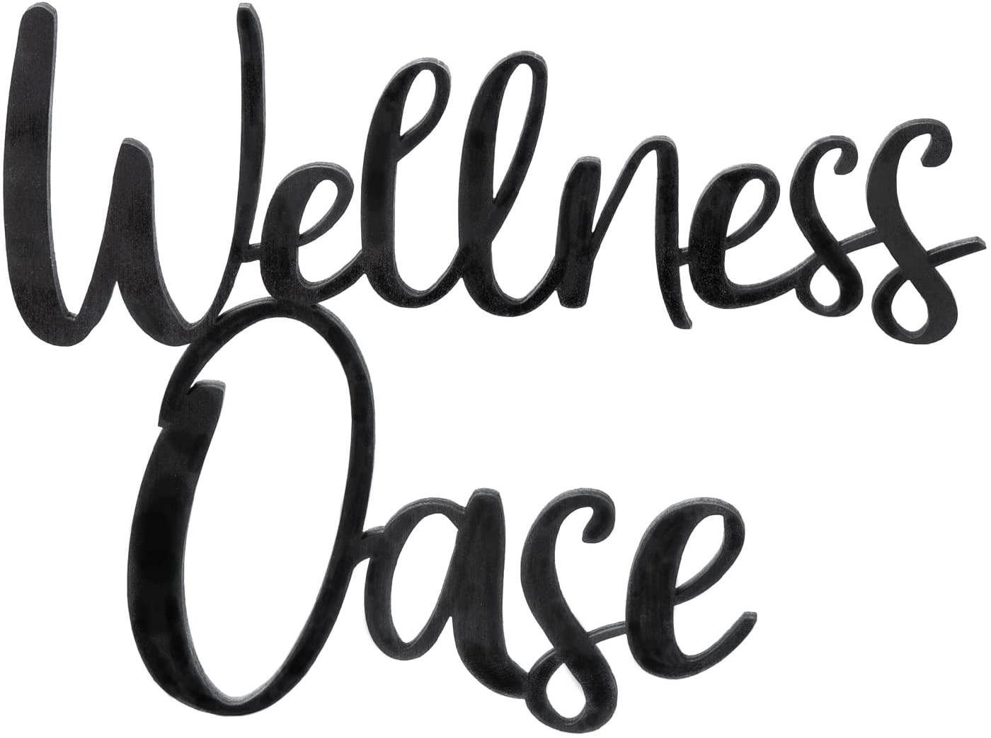 Logbuch-Verlag Wanddekoobjekt Holzschild WELLNESSOASE schwarz 25 günstig online kaufen