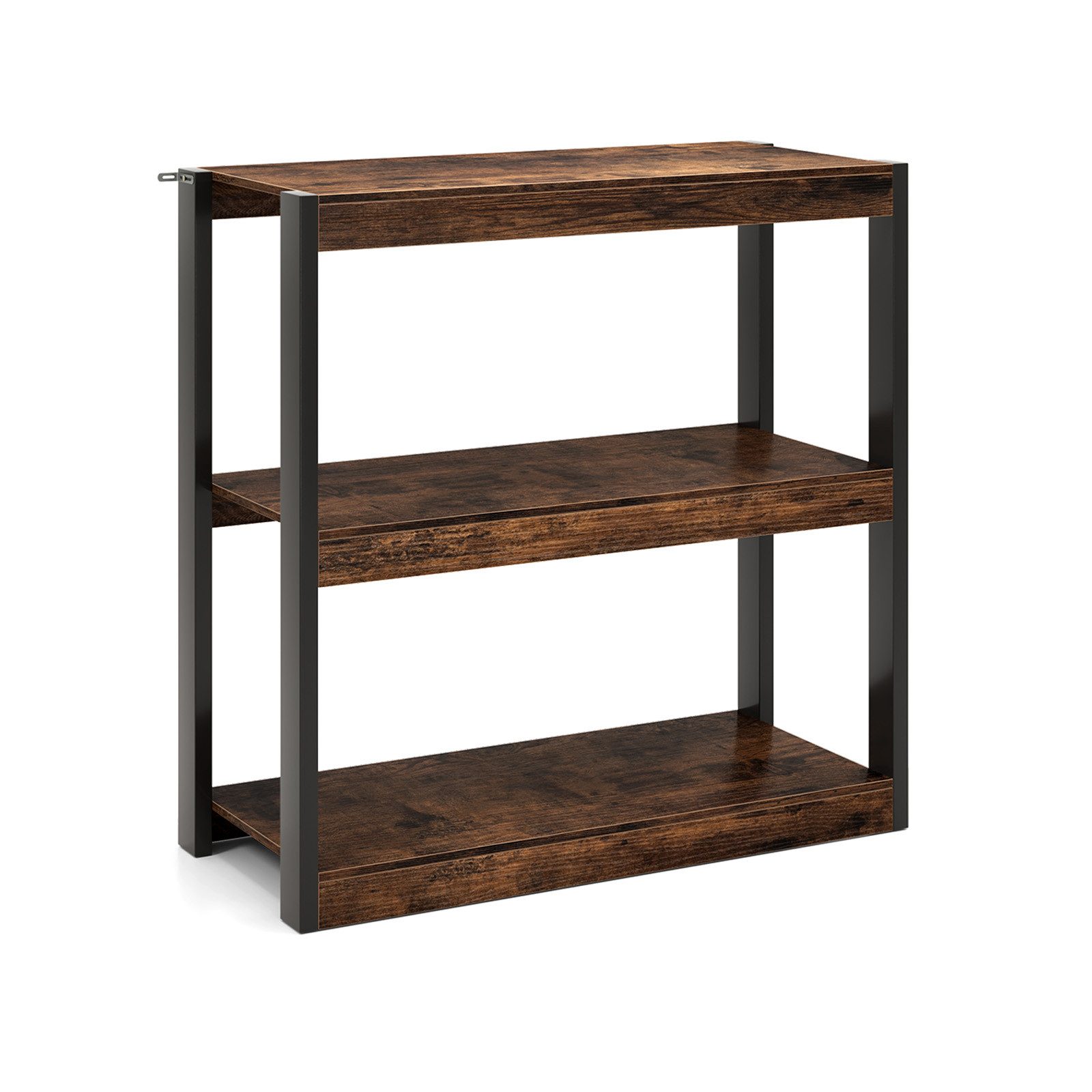 COSTWAY Bücherregal, Standregal 3 Ebenen, Holz, Leiterregal 90x39,5x90cm günstig online kaufen