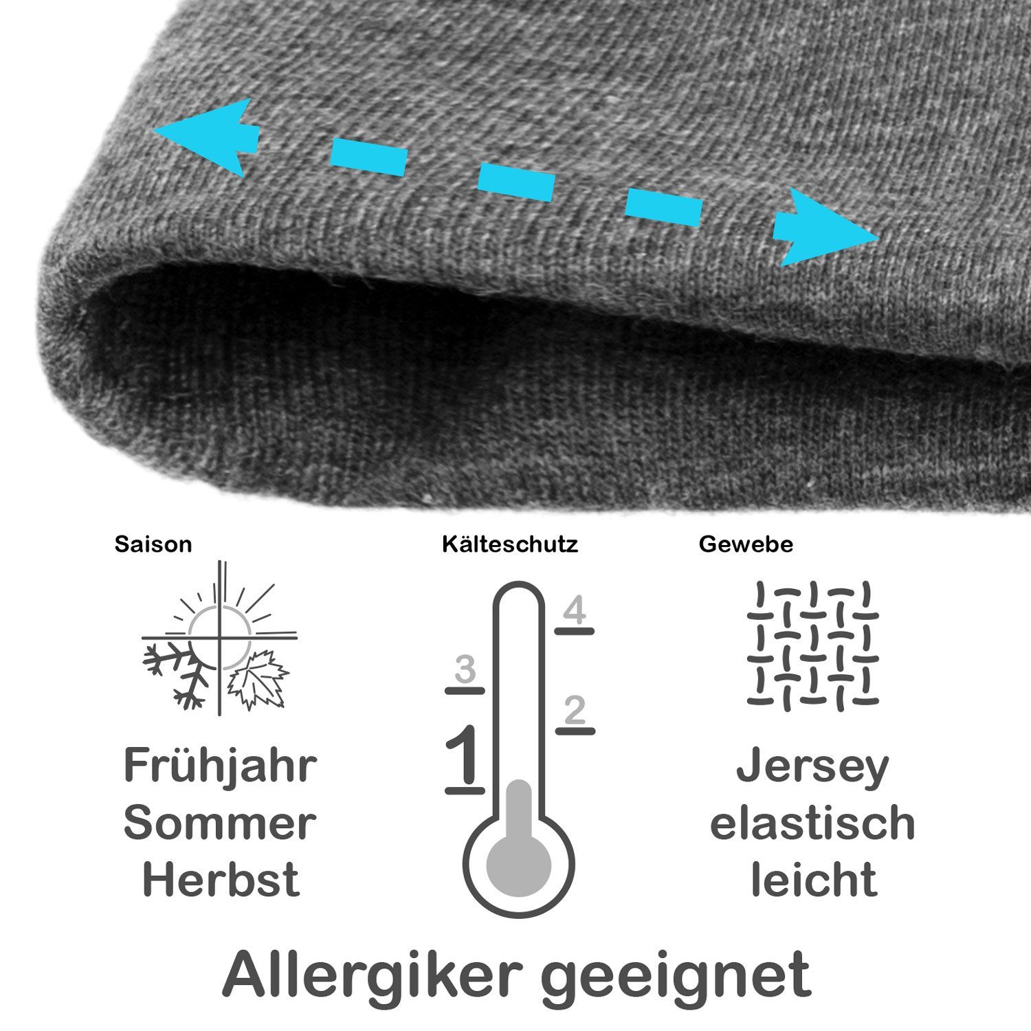 style3 Beanie (1-St) Mütze Damen Herren Haube Sommer Herbst XXL Chemo Schlafmütze Cap