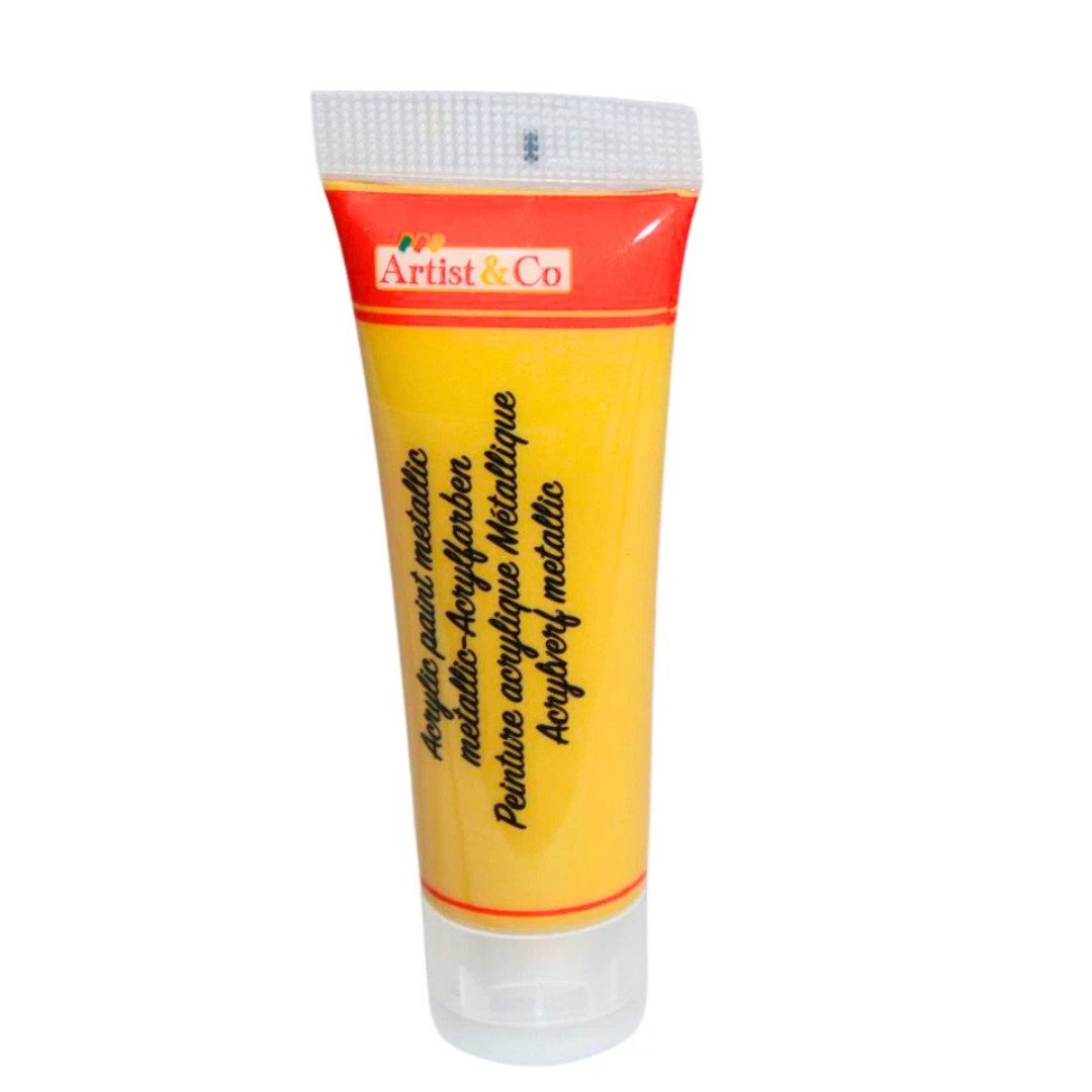 Artico Acrylfarbe Acrylfarben Set Metallic 75 ml Künstlerfarbe Malfarbe Bastelfarbe, Metallic-Effekt