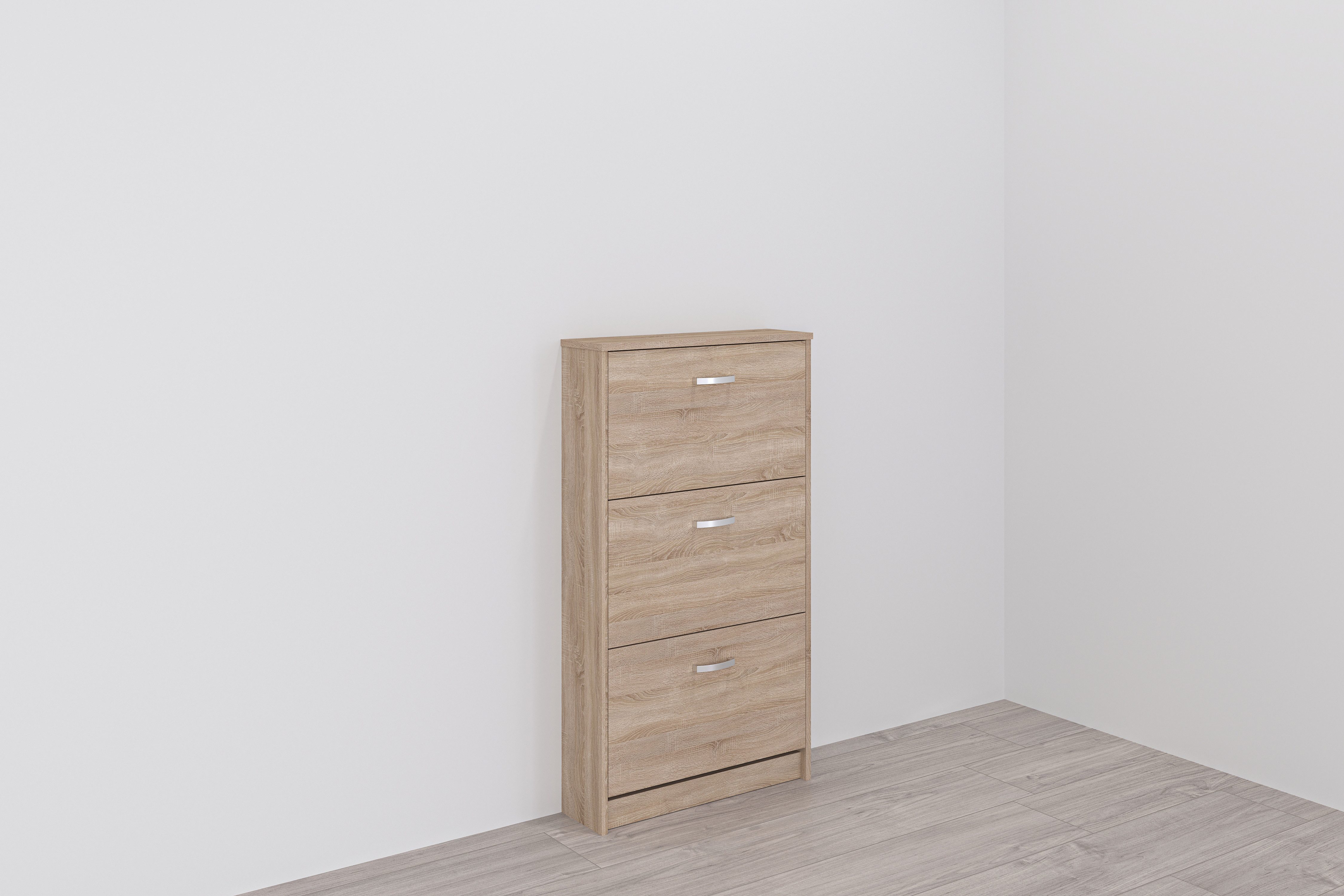 FMD Schuhschrank Step 3 Breite 58,5 cm, Tief 17 cm, mit 3 Klappen, Schuhkipper