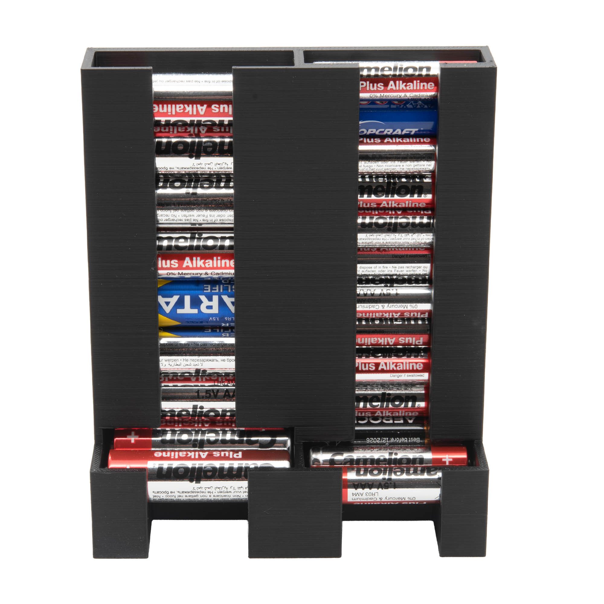 TSB Werk Werkzeughalter Batteriespender Batteriehalter Batteriebox, Wandhalter, Batterie, Organizer, AA/ AAA