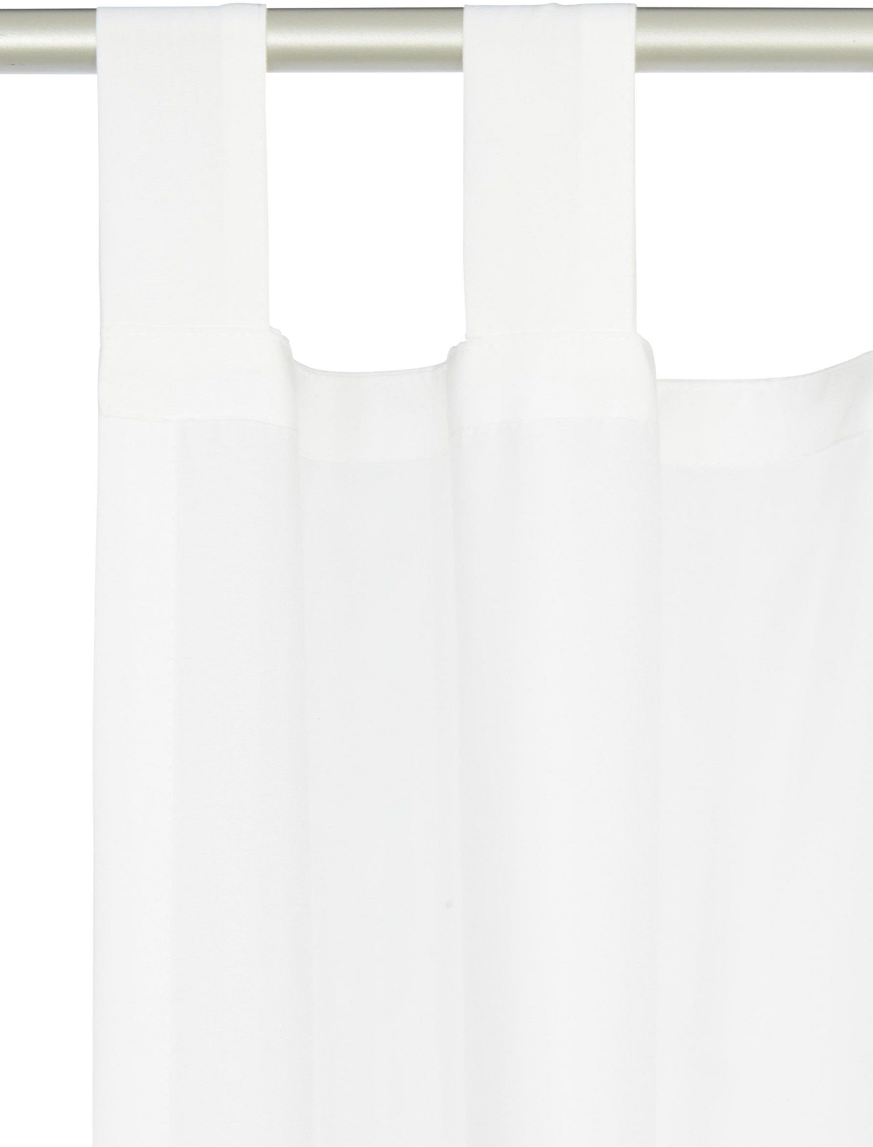 OTTO home Vorhang Raja (2 St), Schlaufen, blickdicht, Polyester, 2er-Set, Bestseller, einfarbig, modern, pflegeleichte Mikrofaser