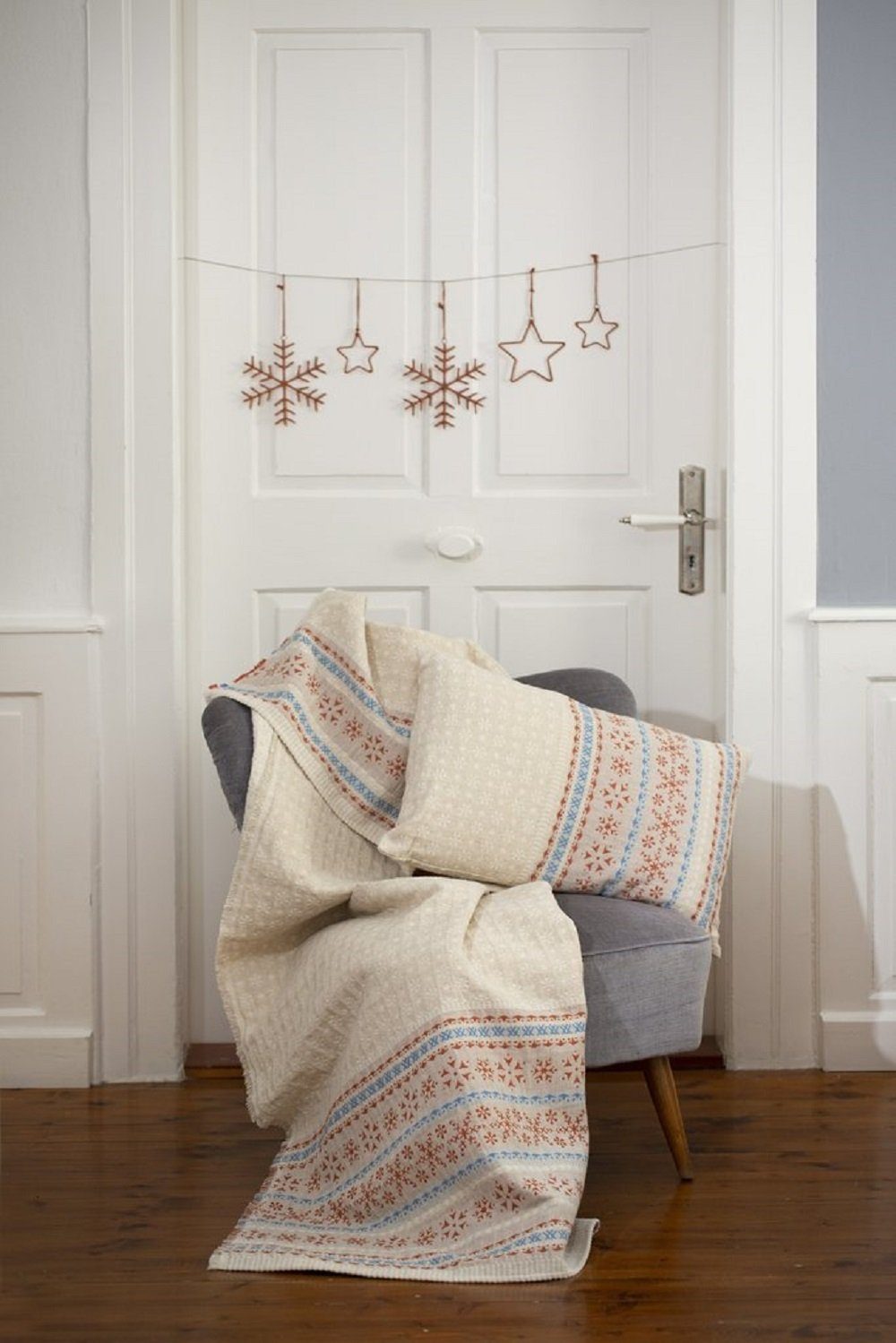 DAVID FUSSENEGGER Kissenhülle Lino 'Nordische Bordüre' 40 x 60 cm günstig online kaufen