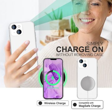 Nalia Smartphone-Hülle Apple iPhone 14, Klare 360 Grad Hülle / Rundumschutz / Transparent / Displayschutz Case