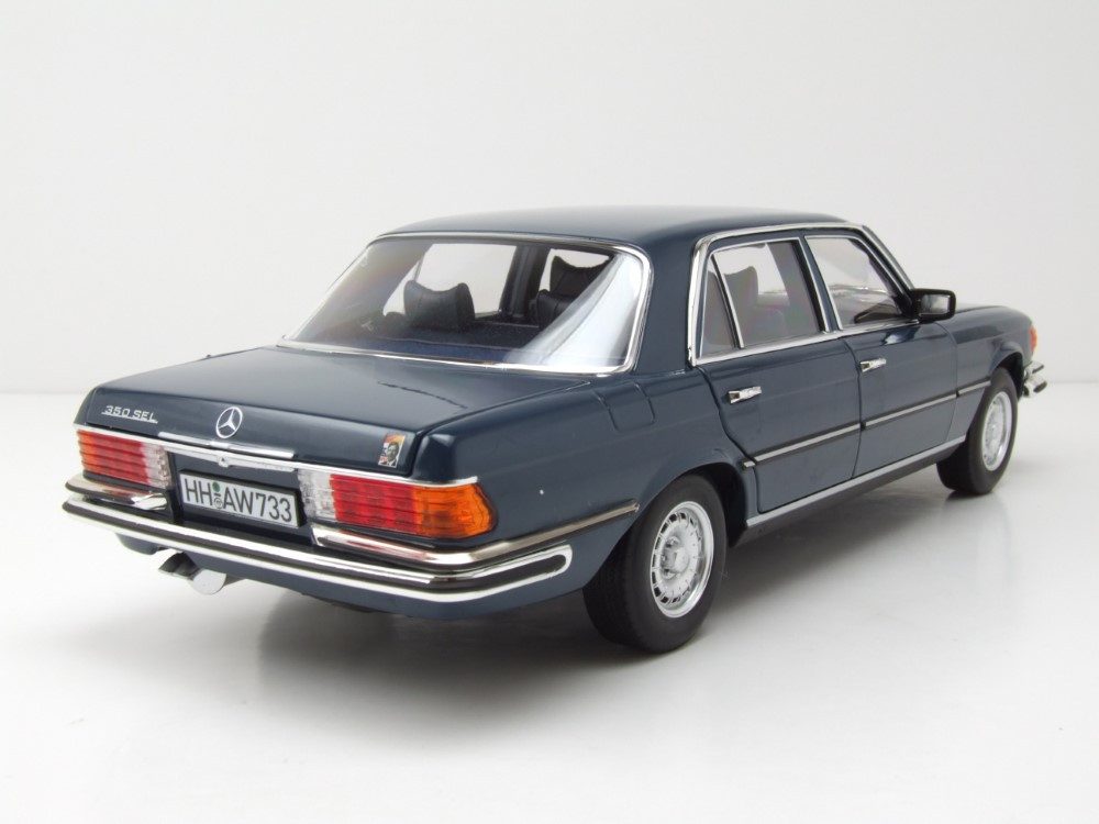 Norev Modellauto Mercedes 350 SEL S-Klasse W116 1979 blau, Maßstab 1:18