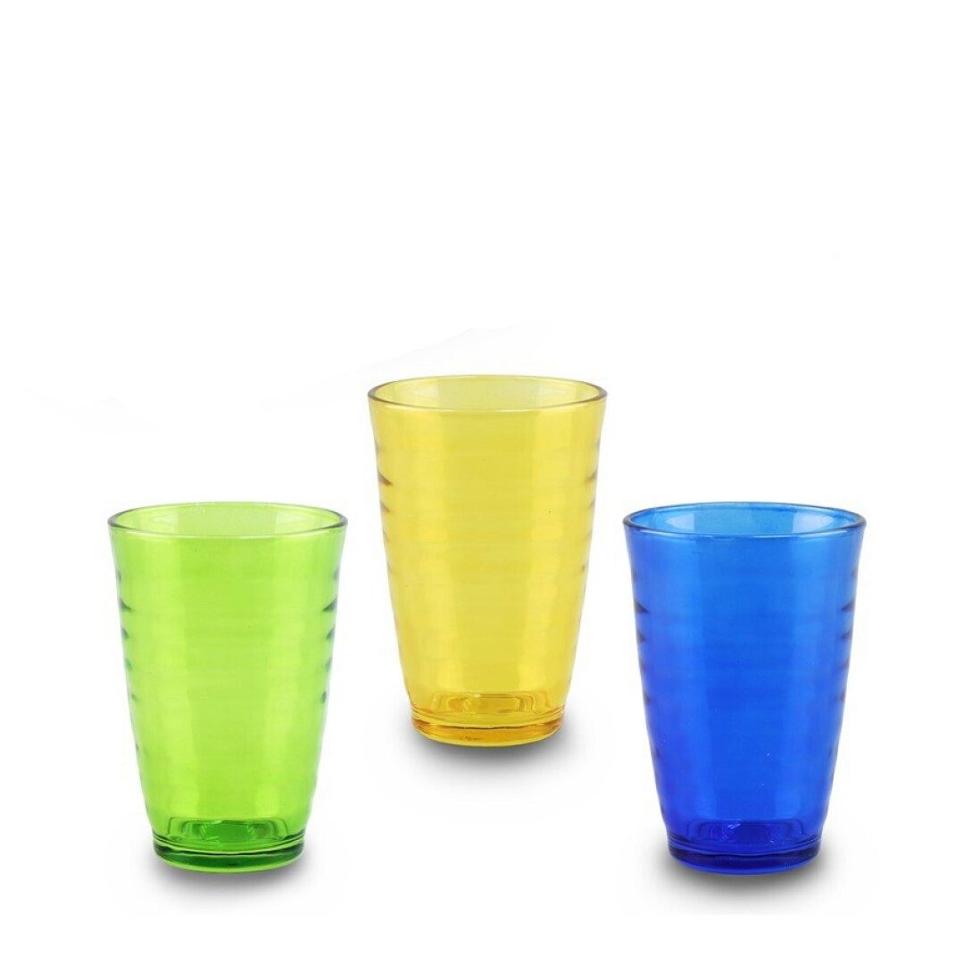 ANILAR Стекло-Set Trinkgläser Wassergläser Saftgläser 6er Set Bunt 350ml Longdrink Gb624, Glas