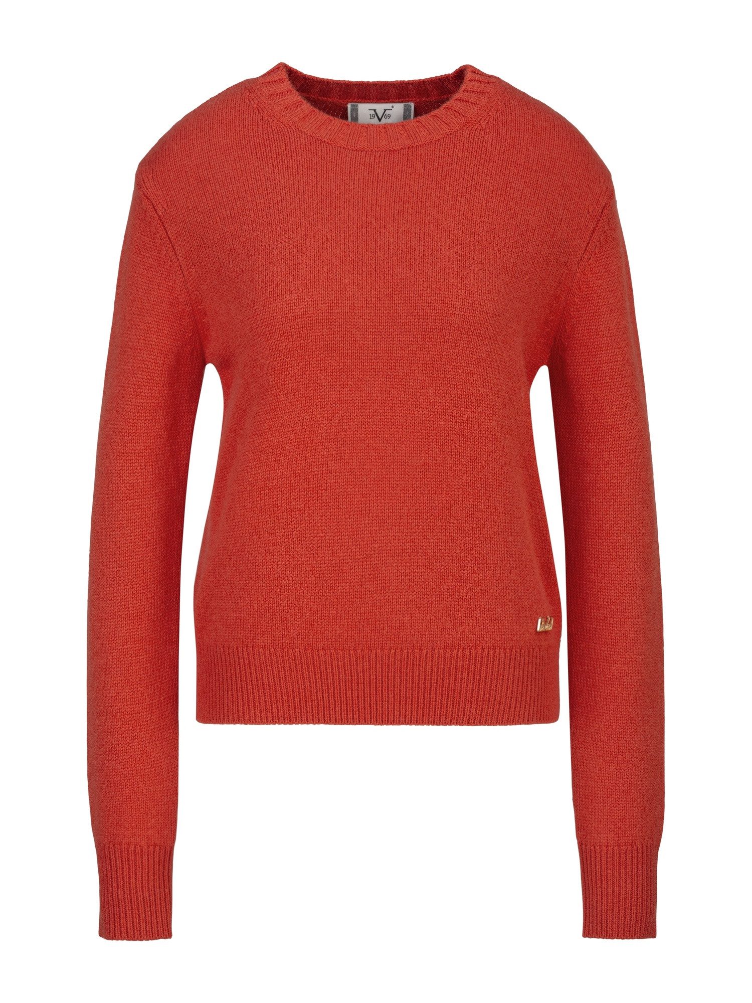 19V69 ITALIA Strickpullover Losa Damen Wollmix, Oversize mit V-Ausschnitt