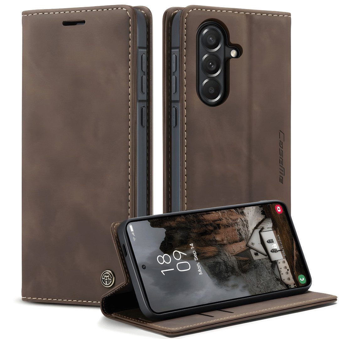 SmartUP Smartphone-Hülle für Samsung Galaxy A57 5G Klapphülle Fliphülle Tasche Full Case Cover 6,7 Zoll, Integrierte Standfunktion, zwei Kartenfächer