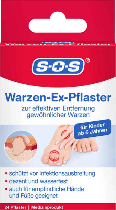SOS Warzen-Behandlungsstift Warzen-Ex Pflaster - Warzenpflaster zur Entfernung gewöhnlicher Warzen