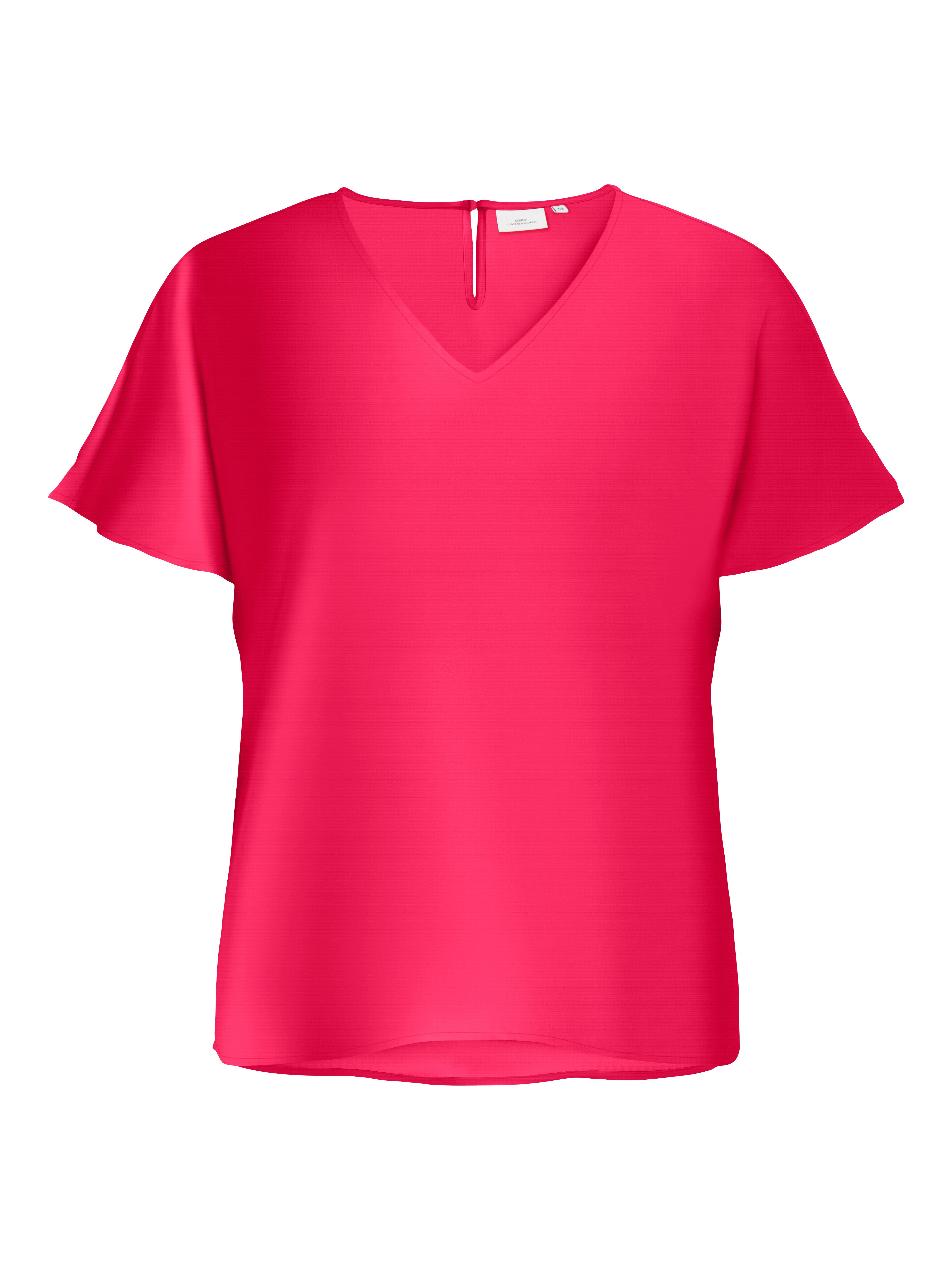 ONLY CARMAKOMA Shirtbluse CARMETTA LIFE V-NECK SS TOP WVN NOOS