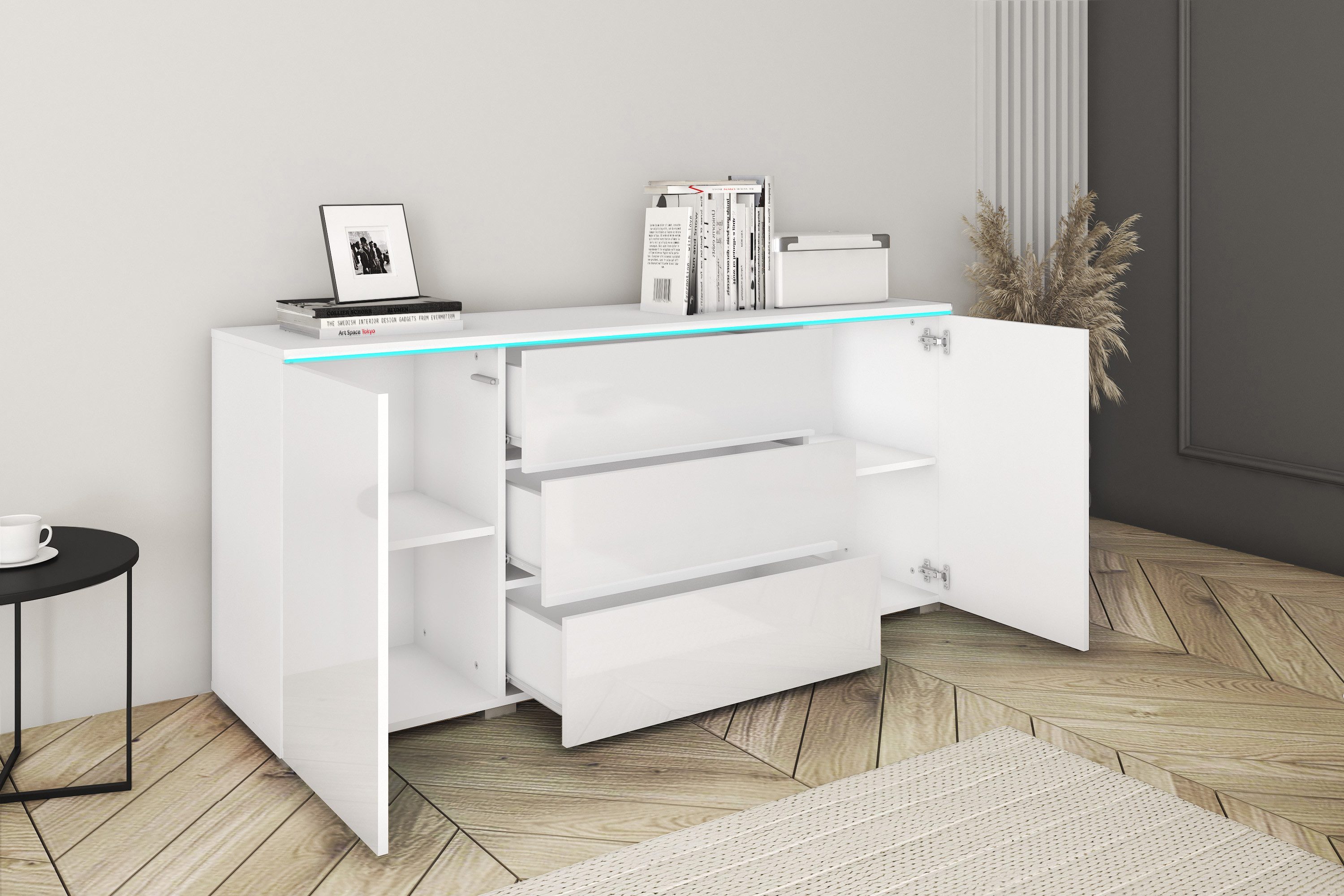 INOSIGN Sideboard "VERA, grifflos", verstellbare Einlegeböden, Wahlweise mi günstig online kaufen