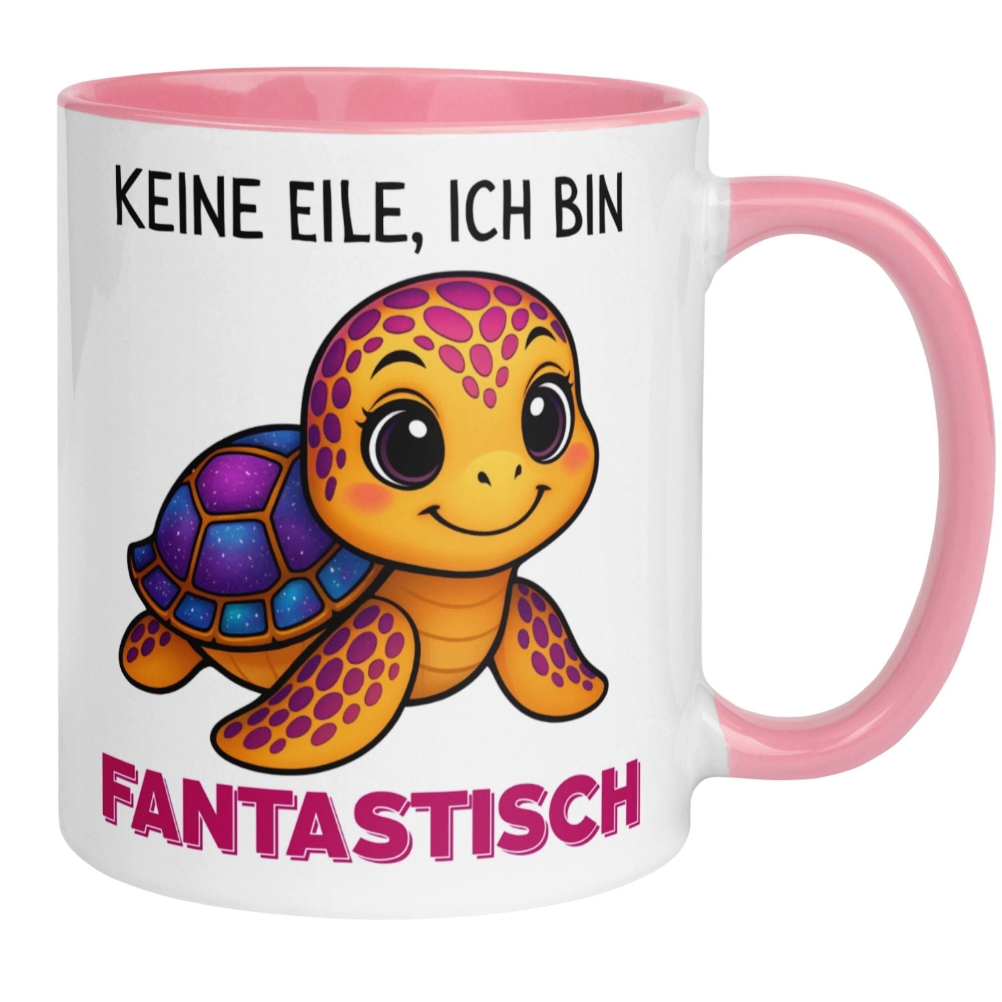 Momentals Tasse Schildkröte – Keine Eile - Ich bin fantastisch – Schildkröten Geschenk, Gratis Versand · Links-&Rechtshänder · Spülmaschinenfest