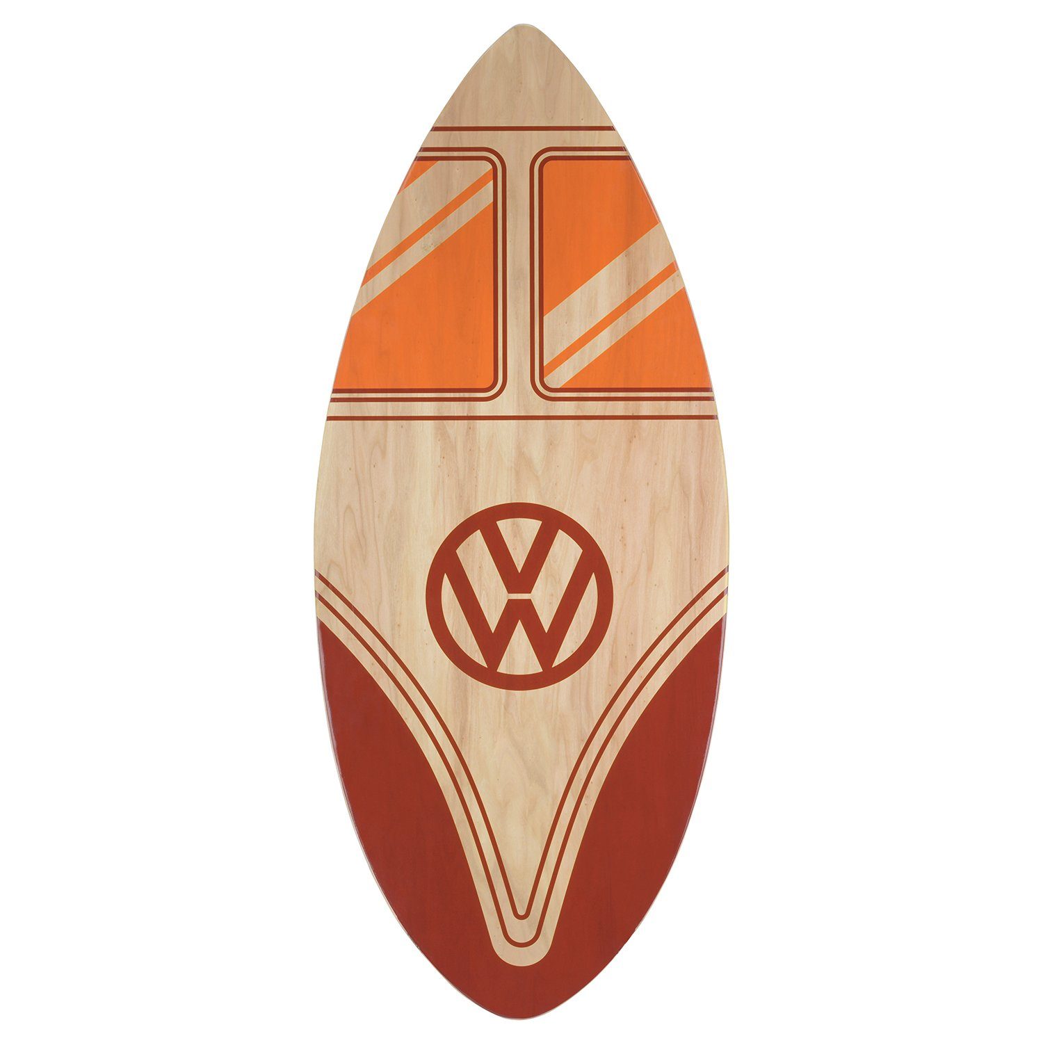 Echtholz VW rotem aus T1 Front BRISA Collection (1, Bulli Natur by Rot Bus 104 44 mit Design, Skimboard x 1 Maße: Volkswagen cm tlg), Echtholz, Wakesurfboard