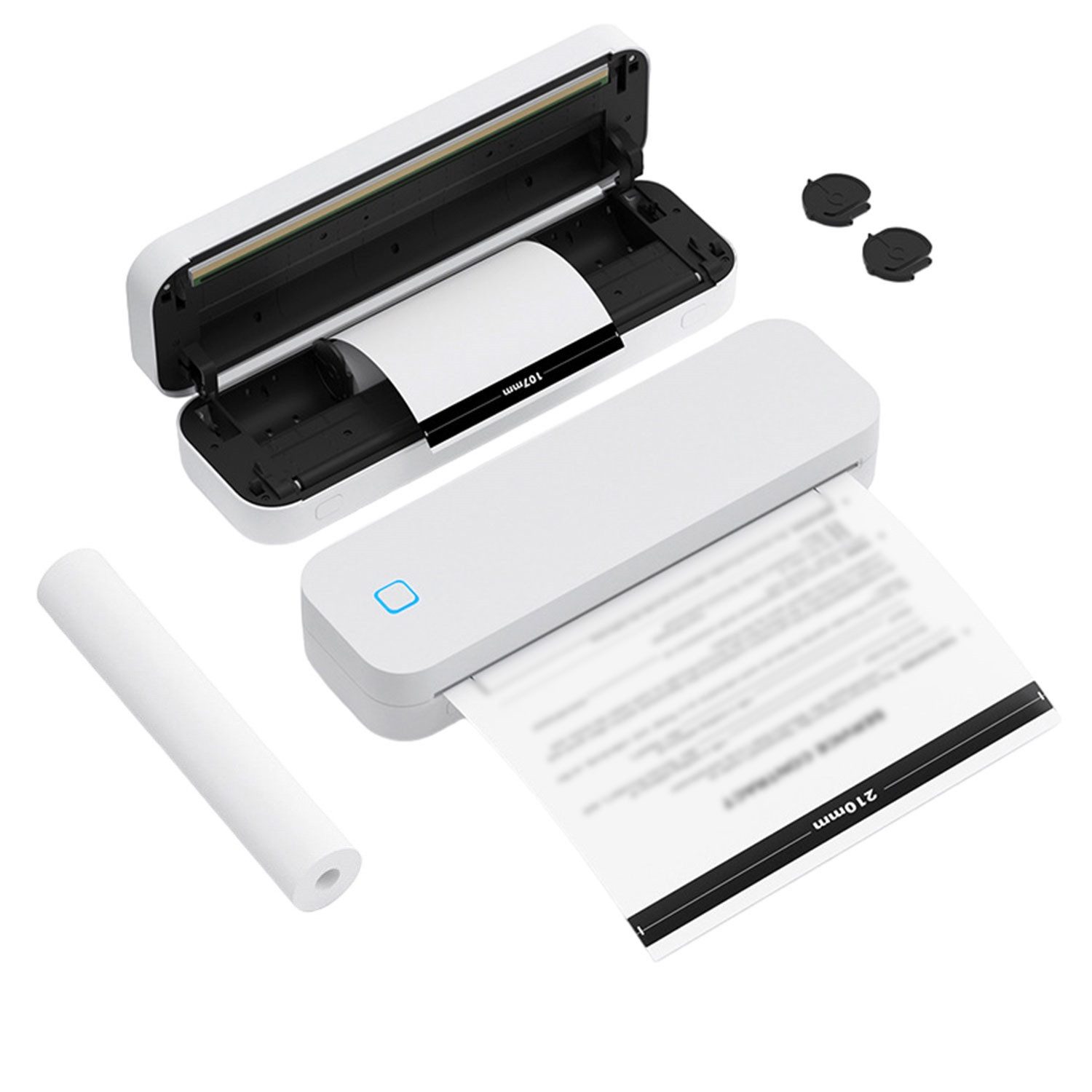 Refttenw Tragbarer Thermodrucker A4, Mobiler Drucker, Multifunktionsdrucker, (USB, Bluetooth, Kabelloser Bluetooth-Drucker, mit 1 Thermopapierrolle)