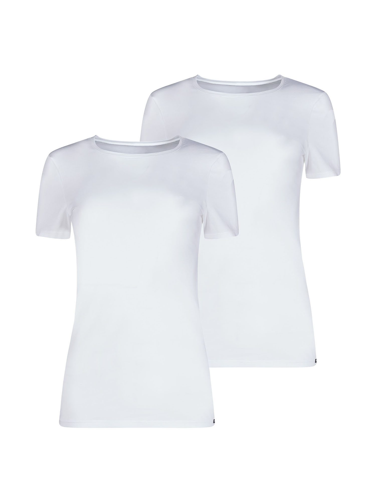 Skiny T-Shirt Cotton Essentials (2-tlg) Tee Shirt, Kurzarmshirt, Basic Shirt