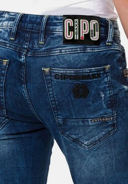 Cipo & Baxx Straight-Jeans in ausgefallenem Look