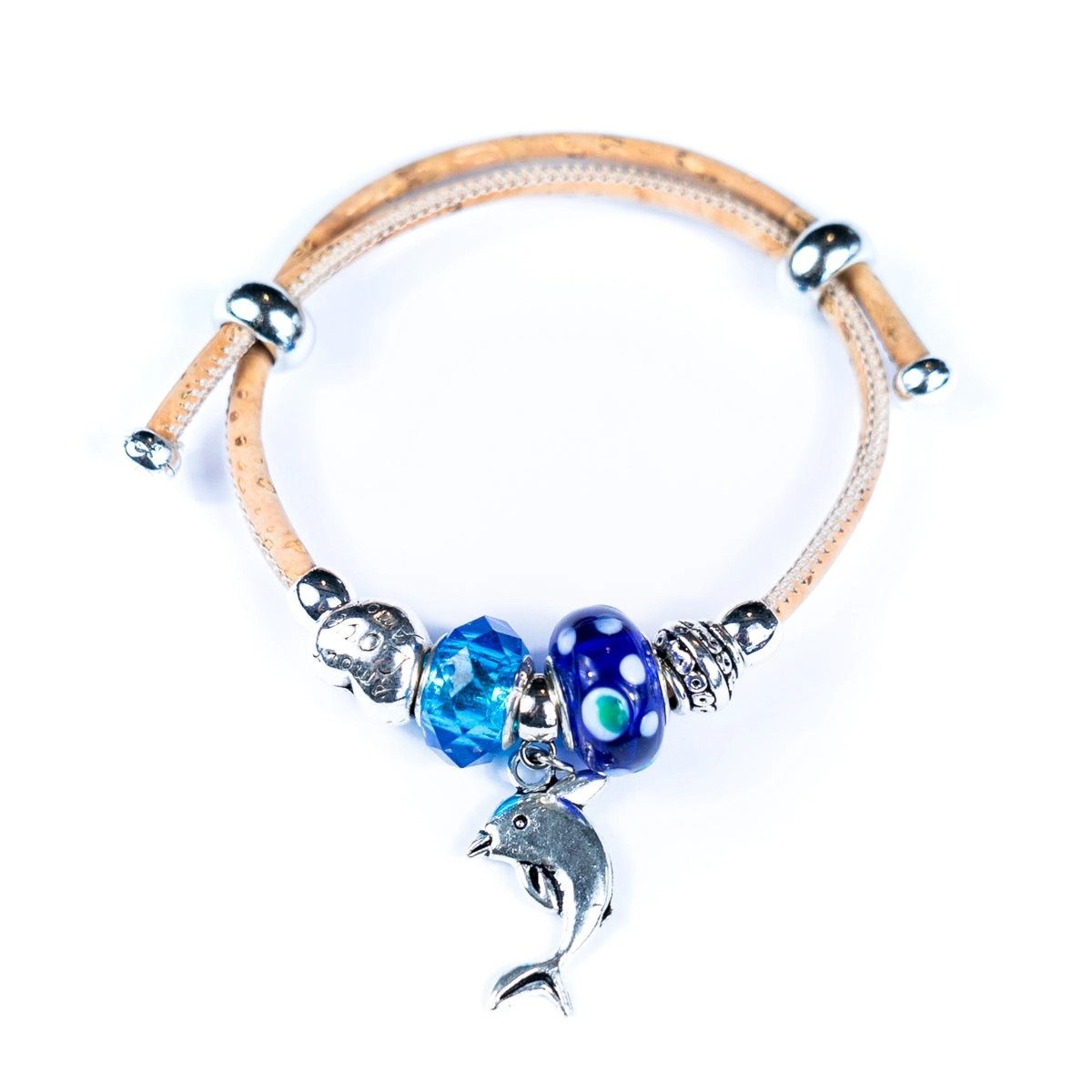 LK Trend & Style Armband Modeschmuck aus Kork verstellbar mit schönem Anhänger (Preisvorteil im Set, Freundschaftsarmband), Du wirst es lieben