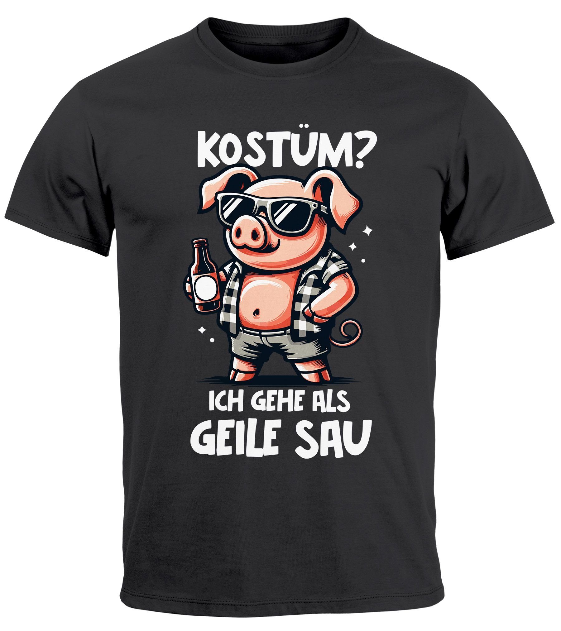 MoonWorks Print-Shirt Herren T-Shirt Fasching Karneval günstig online kaufen