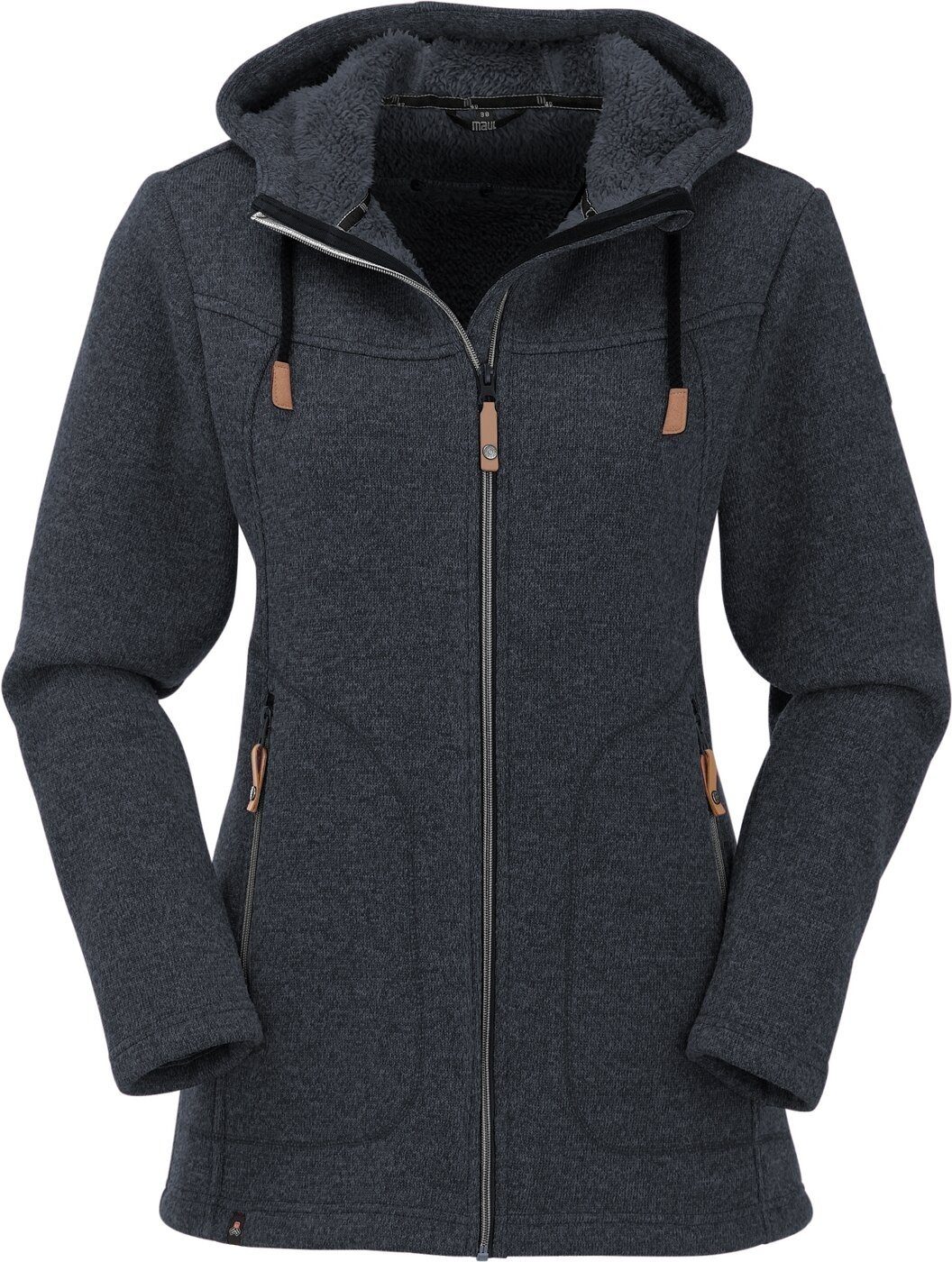 Maul Fleecejacke Wilde Kaiserin -Damen Strickfleecejacke schwarz