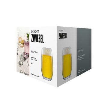 SCHOTT-ZWIESEL Bierglas For you Bierbecher 330 ml 4er Set, Glas