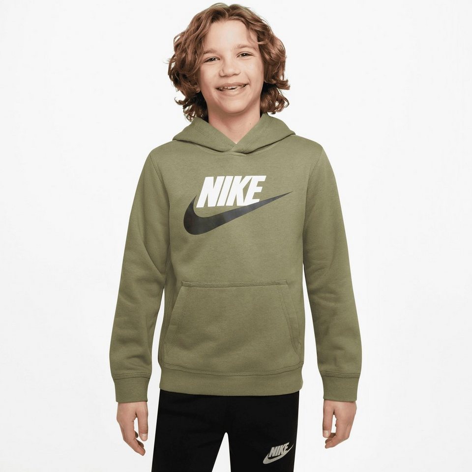 Nike Sportswear Kapuzensweatshirt Club Fleece Big Kids' Pullover Hoodie,  Das Rippmaterial an Bündchen und Saum gewährleistet eine sichere