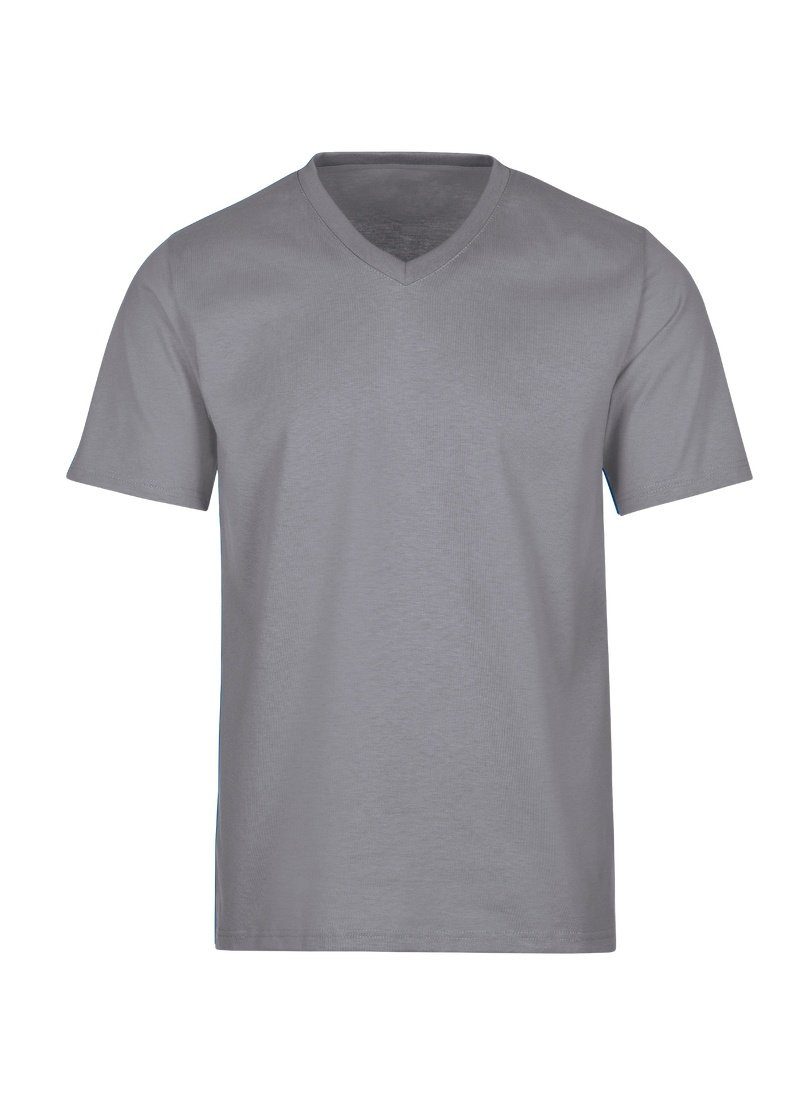 Trigema T-Shirt TRIGEMA V-Shirt DELUXE cool-grey Baumwolle