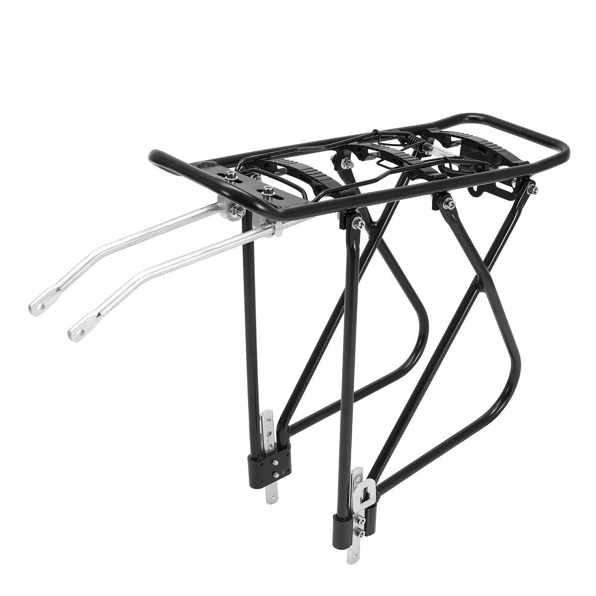 MidGard Fahrrad-Gepäckträger mit Rücklichthalterung verstellbar f. 26 - 28 Zoll Fahrradgepäckträger, aus Aluminiumlegierung, belastbar bis maximal 25 kg