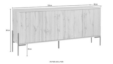 Home affaire Sideboard Valloire, 2 feste Einlegeböden, Push-to-open Funktion, Breite 178 cm, Höhe 80 cm